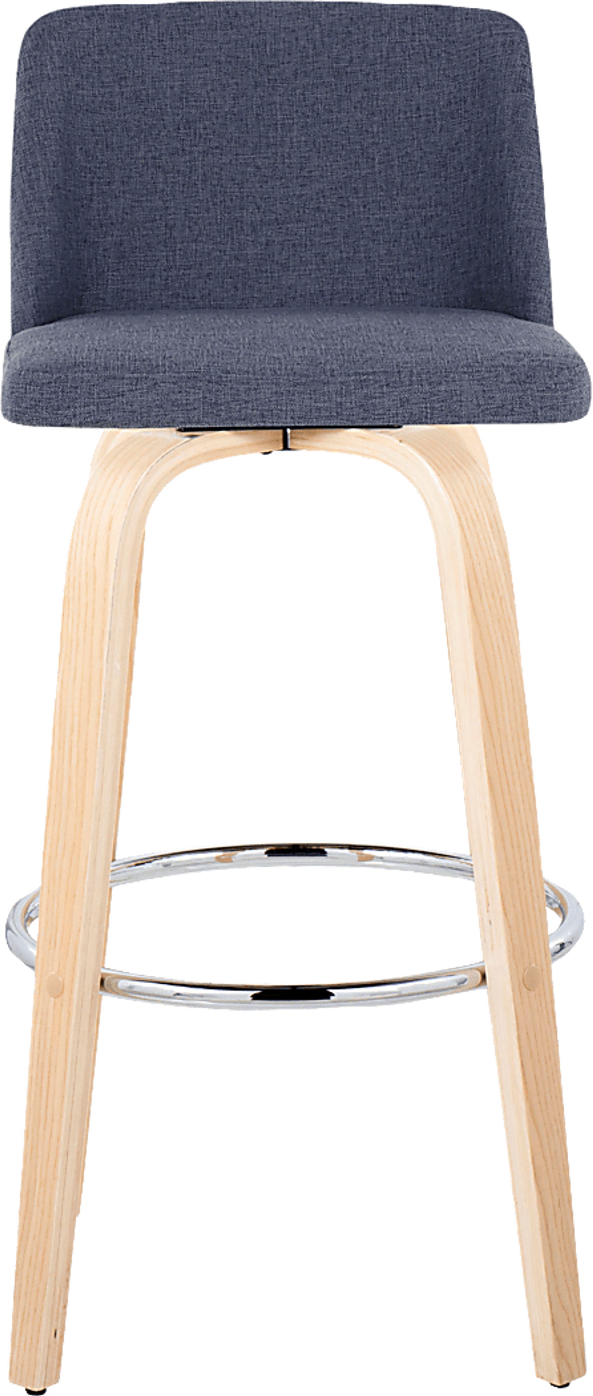Wymering XVII Blue Swivel Barstool, Set of 2 - Image 10
