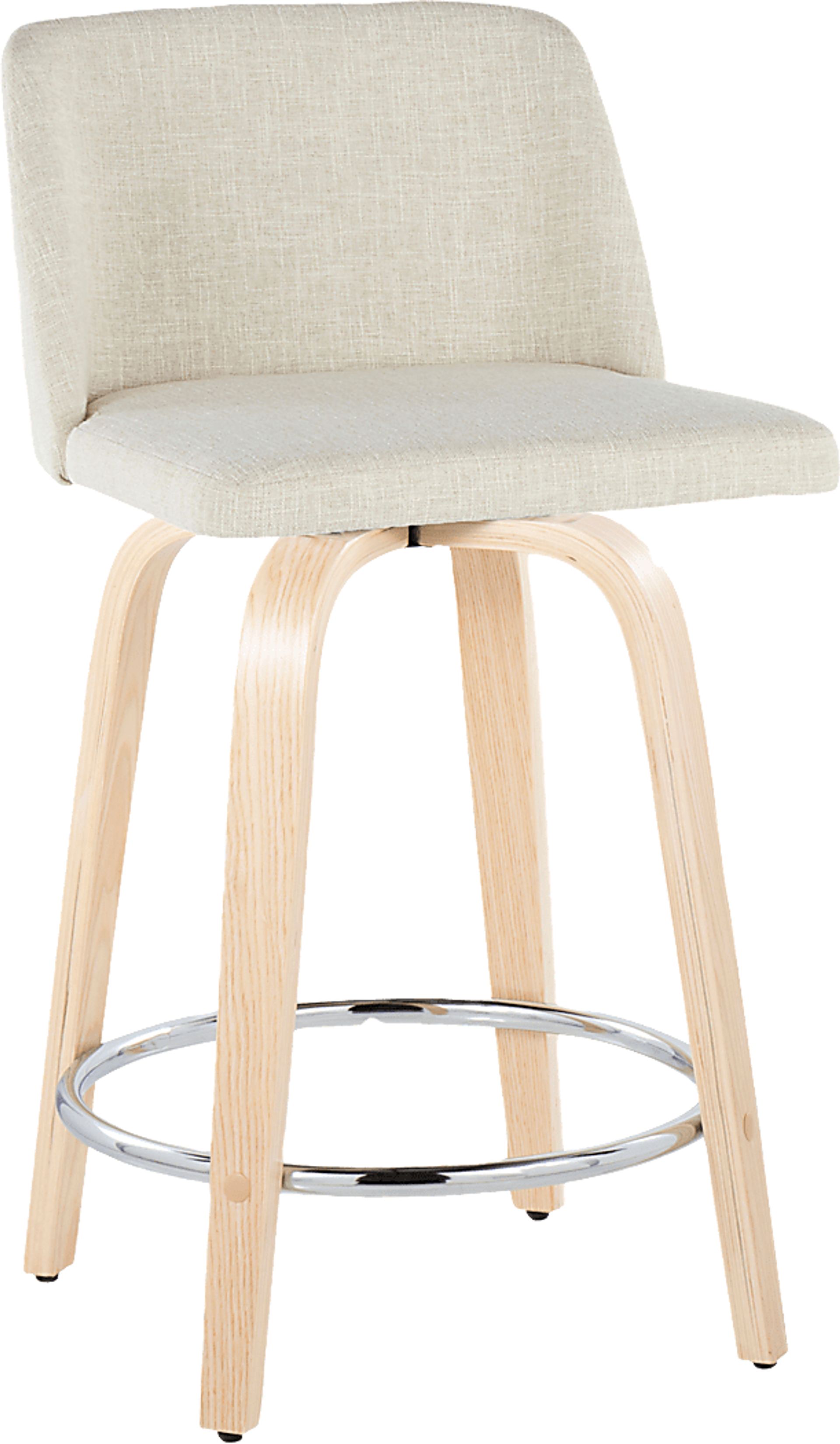 Wymering XVII Cream Swivel 24" Counter Height Stool, Set of 2 - Image 7