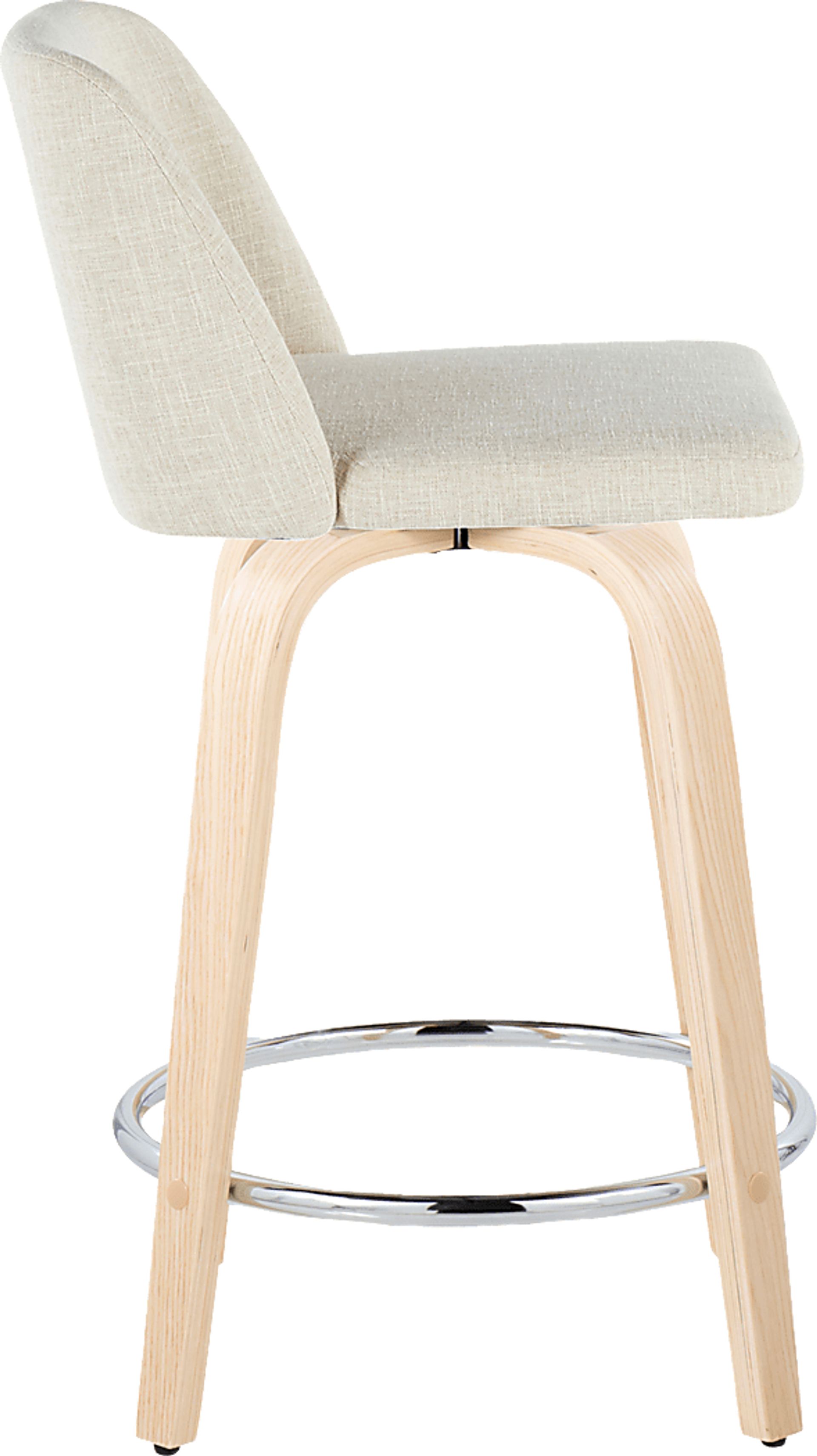 Wymering XVII Cream Swivel 24" Counter Height Stool, Set of 2 - Image 8