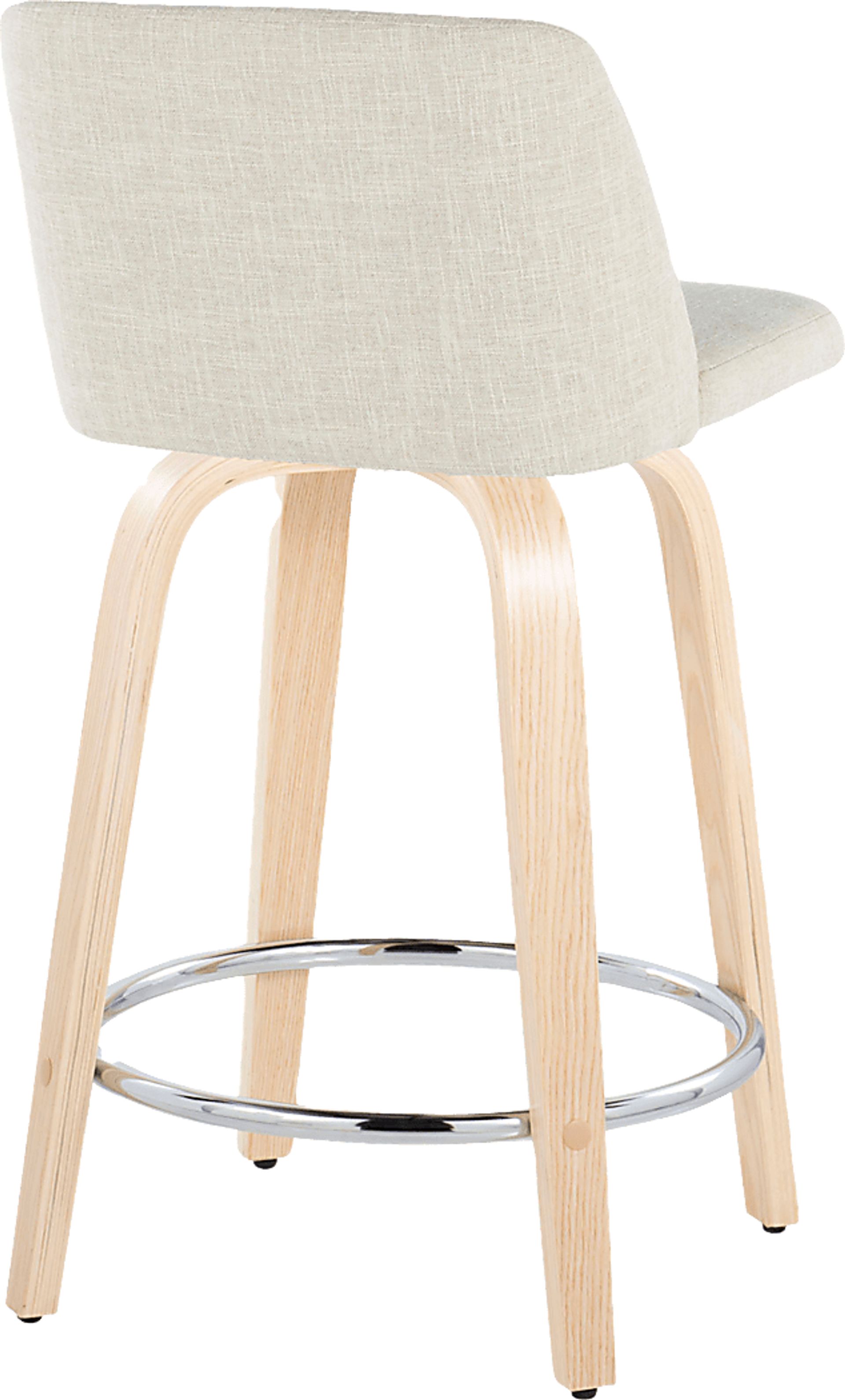 Wymering XVII Cream Swivel 24" Counter Height Stool, Set of 2 - Image 9