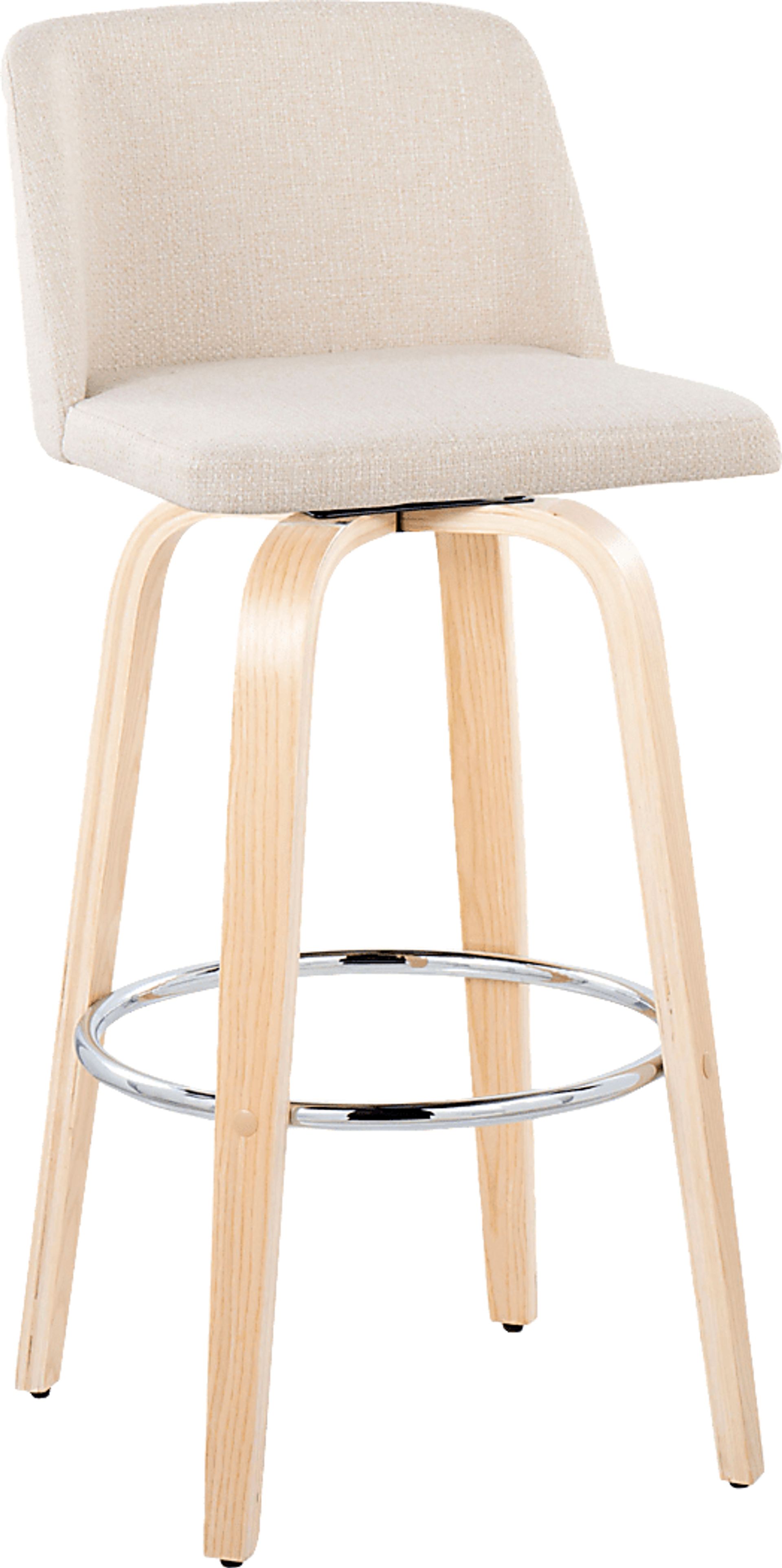 Wymering XVII Cream Swivel Barstool, Set of 2 - Image 6