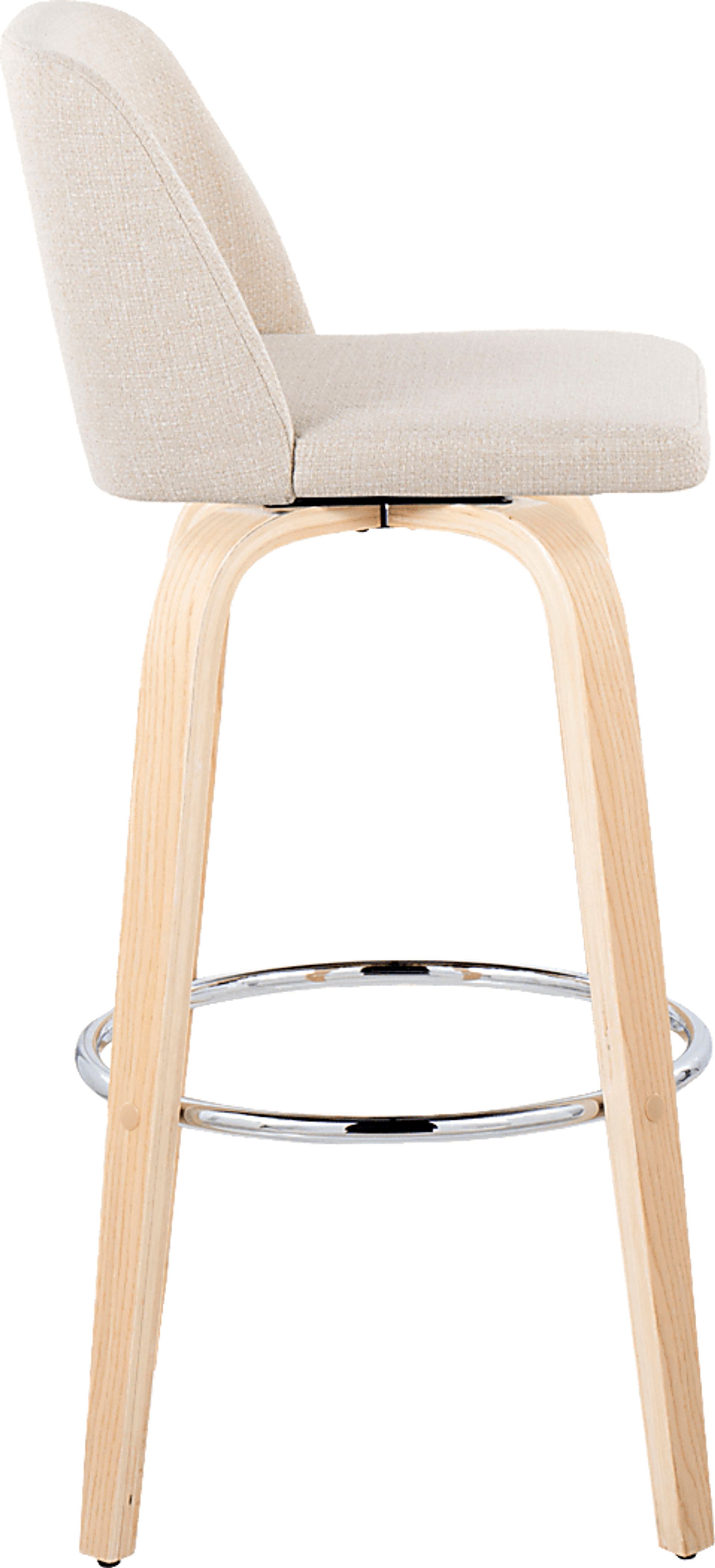 Wymering XVII Cream Swivel Barstool, Set of 2 - Image 7