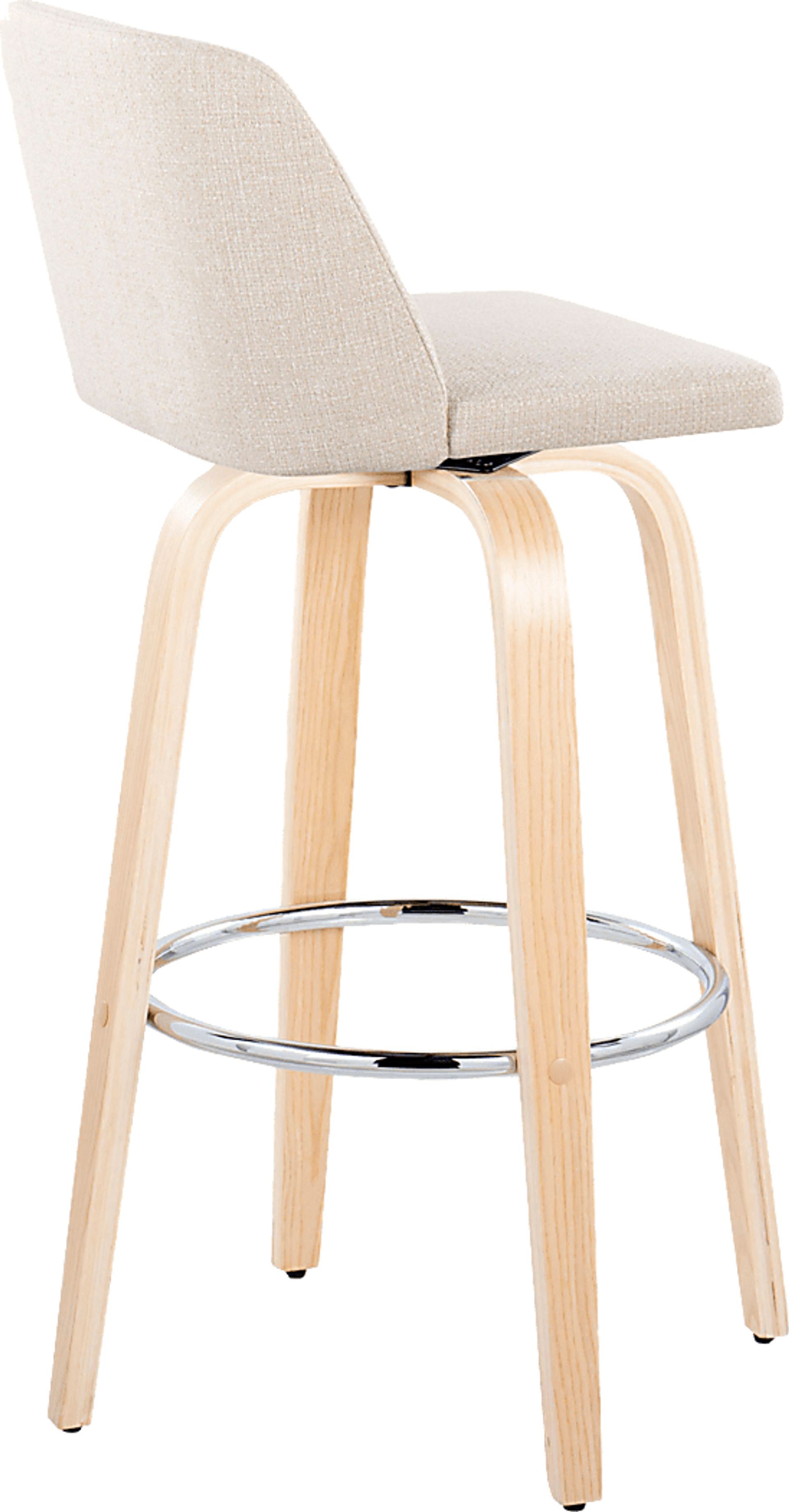 Wymering XVII Cream Swivel Barstool, Set of 2 - Image 8