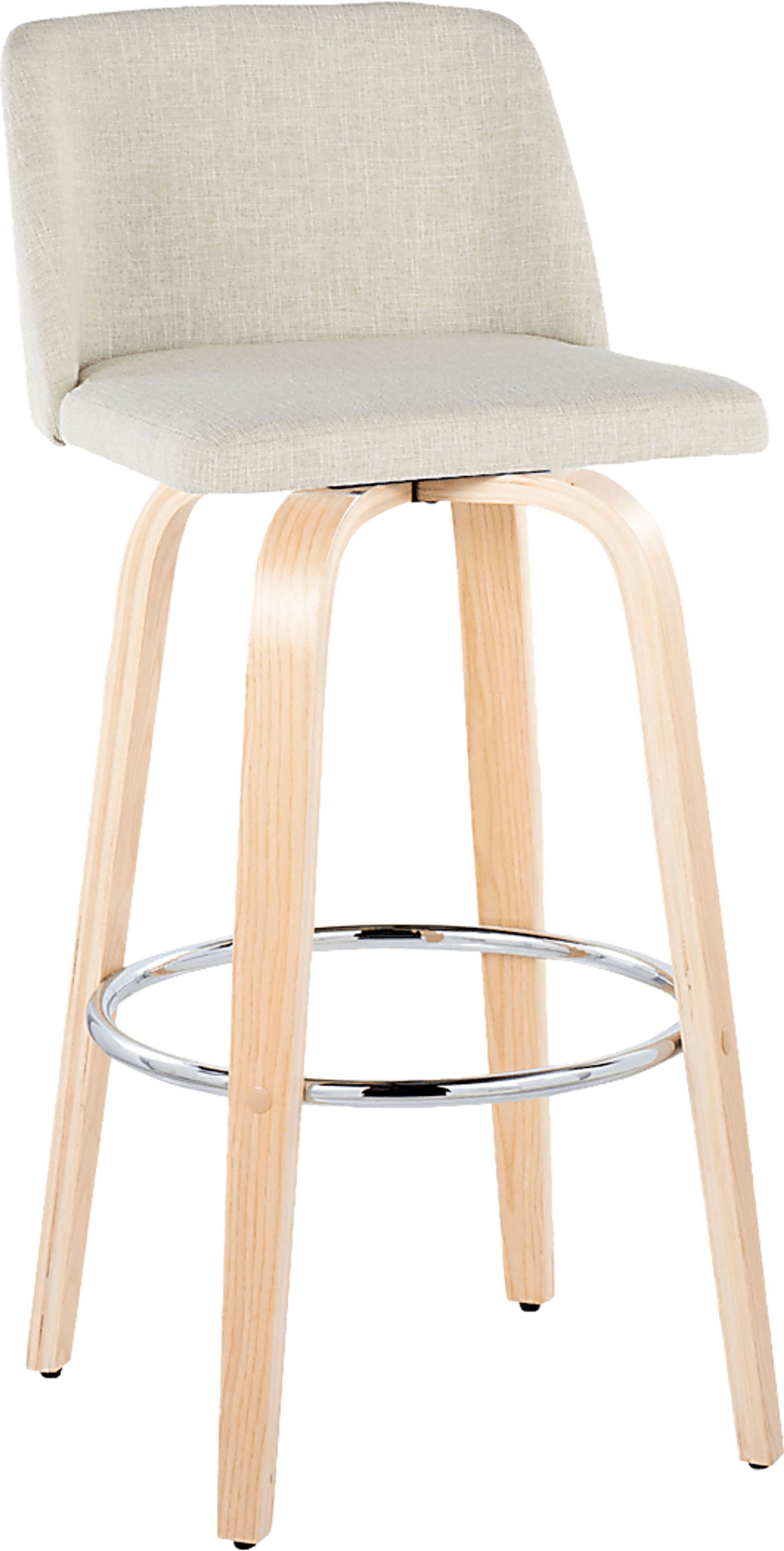Wymering XVII Cream Swivel Barstool, Set of 2 - Image 6