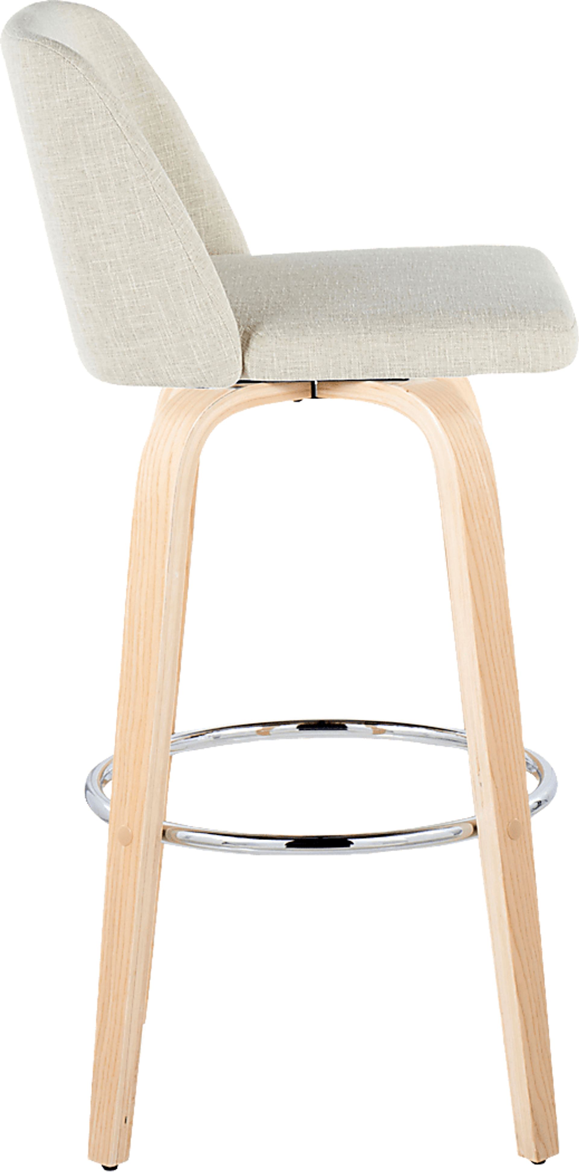 Wymering XVII Cream Swivel Barstool, Set of 2 - Image 7