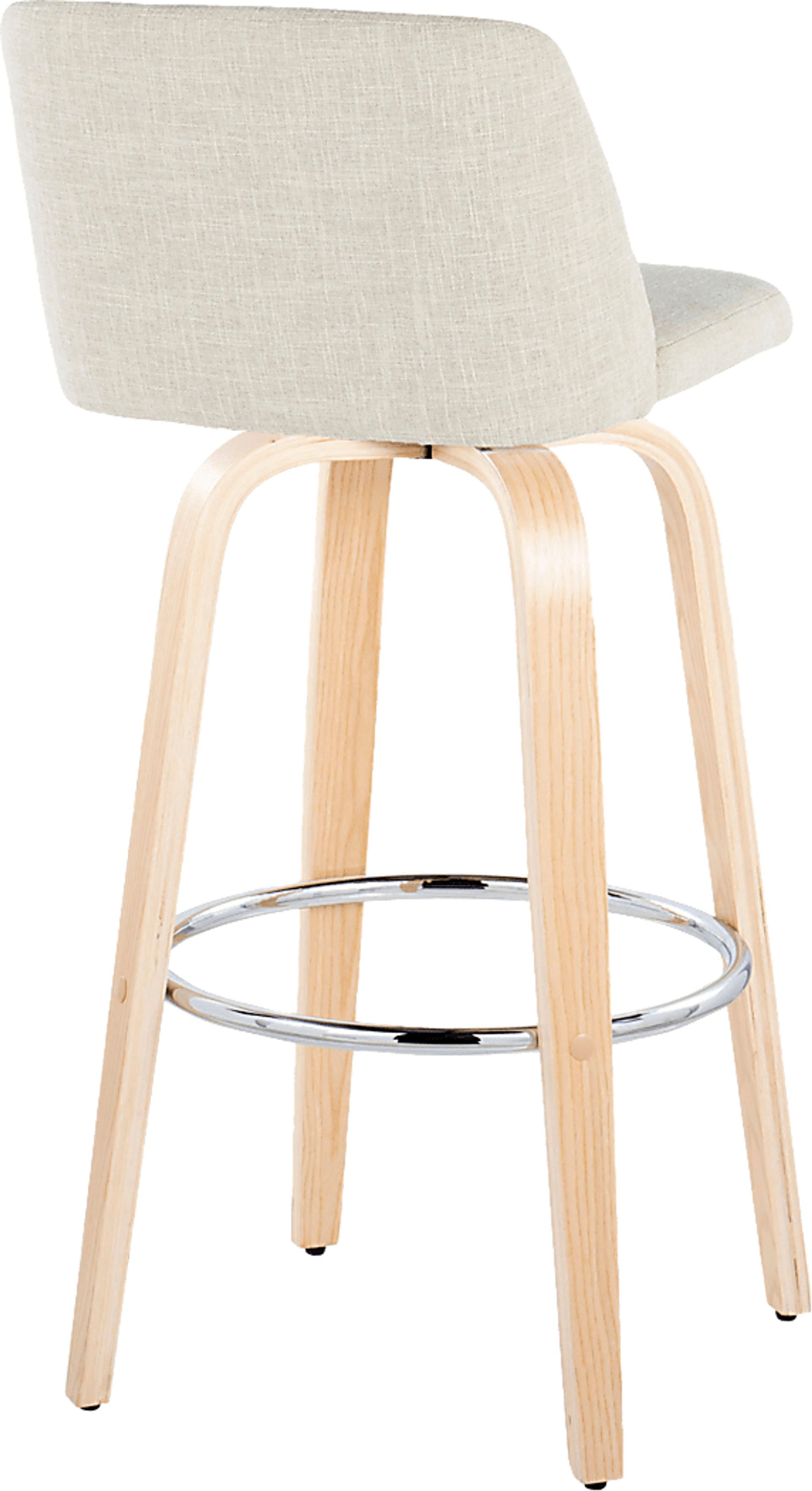 Wymering XVII Cream Swivel Barstool, Set of 2 - Image 8