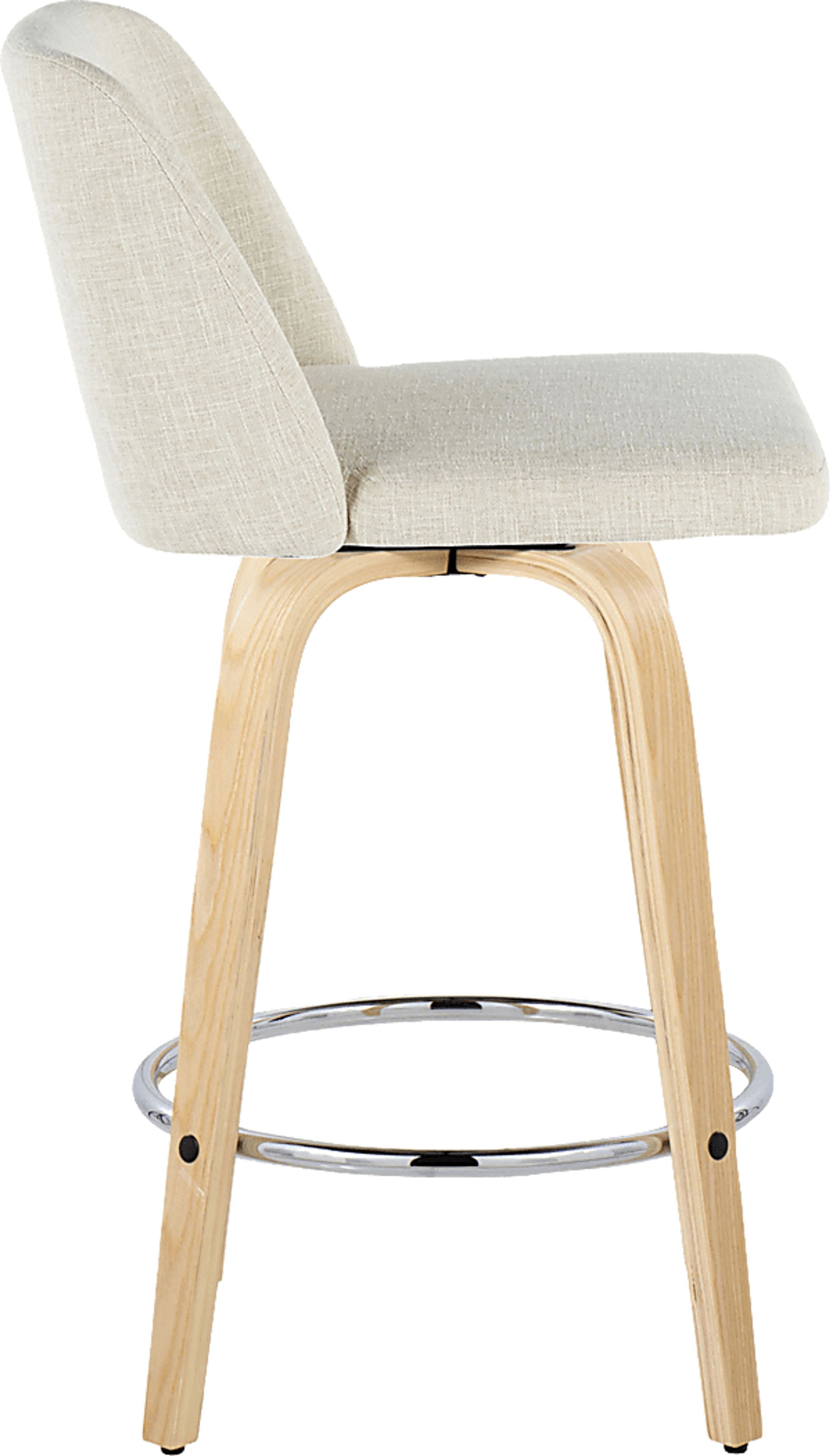 Wymering XVII Cream Swivel Counter Height Stool, Set of 2 - Image 7