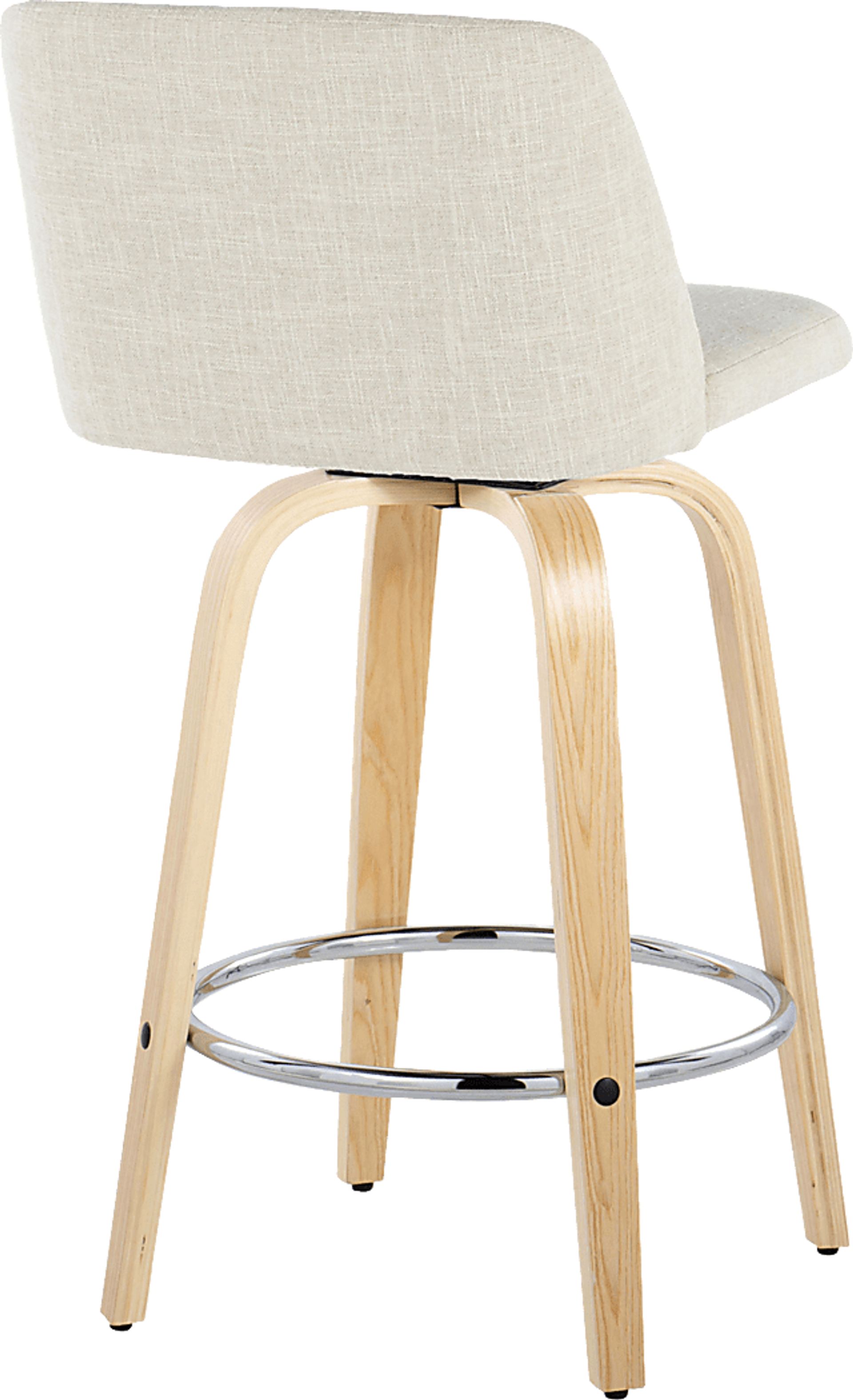 Wymering XVII Cream Swivel Counter Height Stool, Set of 2 - Image 8