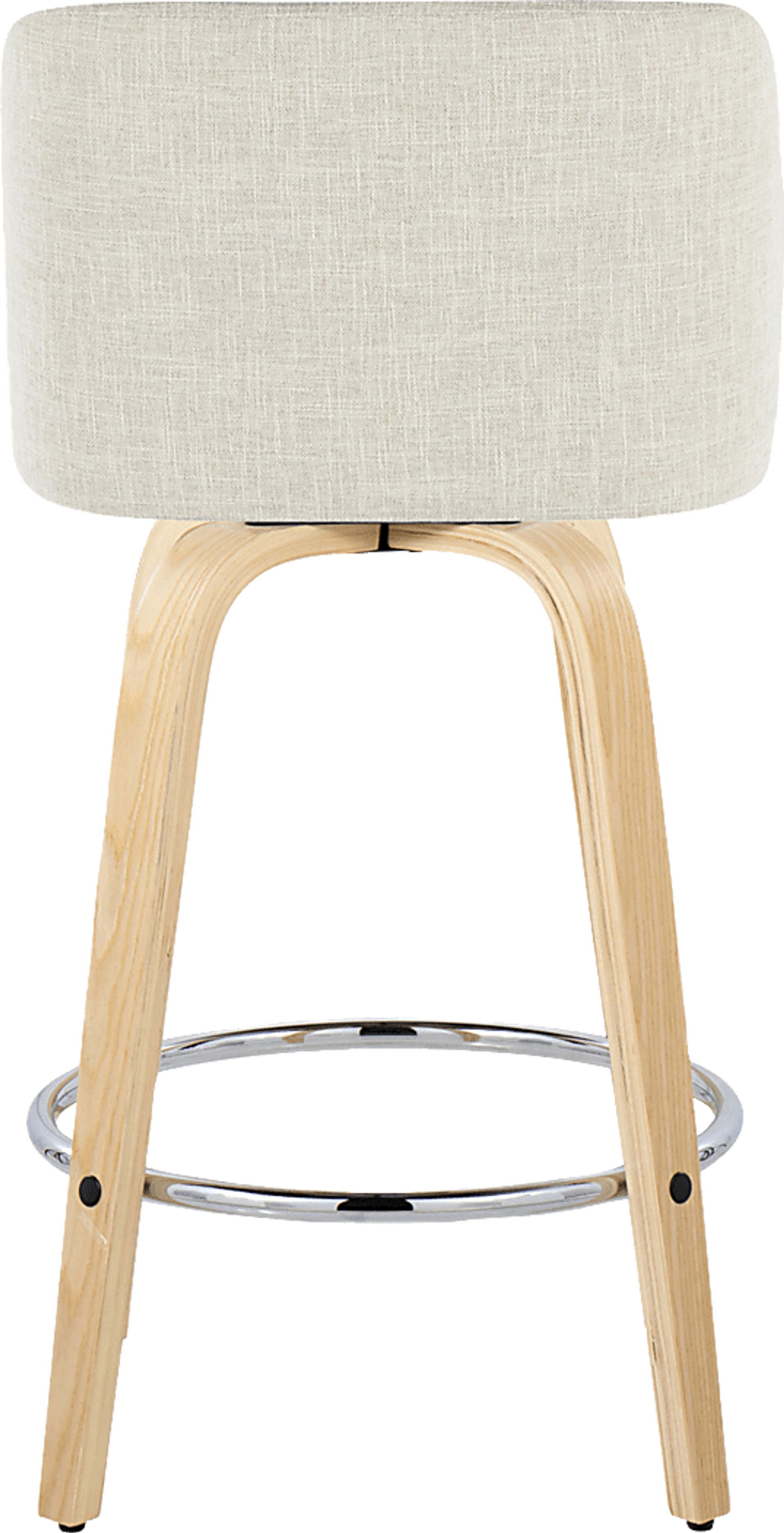 Wymering XVII Cream Swivel Counter Height Stool, Set of 2 - Image 9
