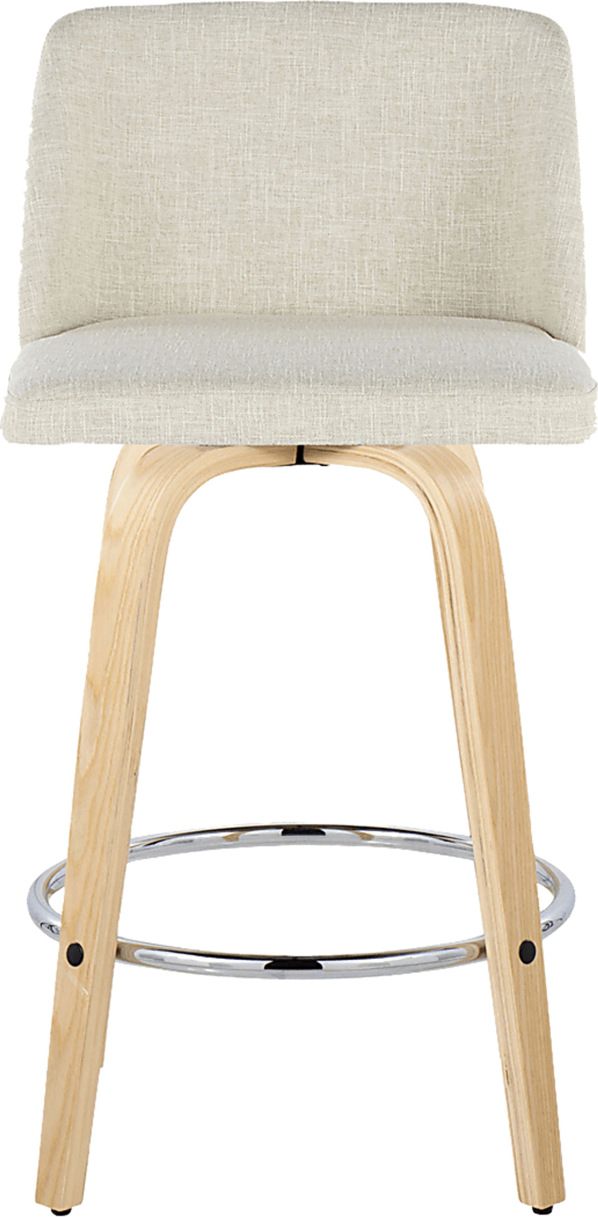 Wymering XVII Cream Swivel Counter Height Stool, Set of 2 - Image 10
