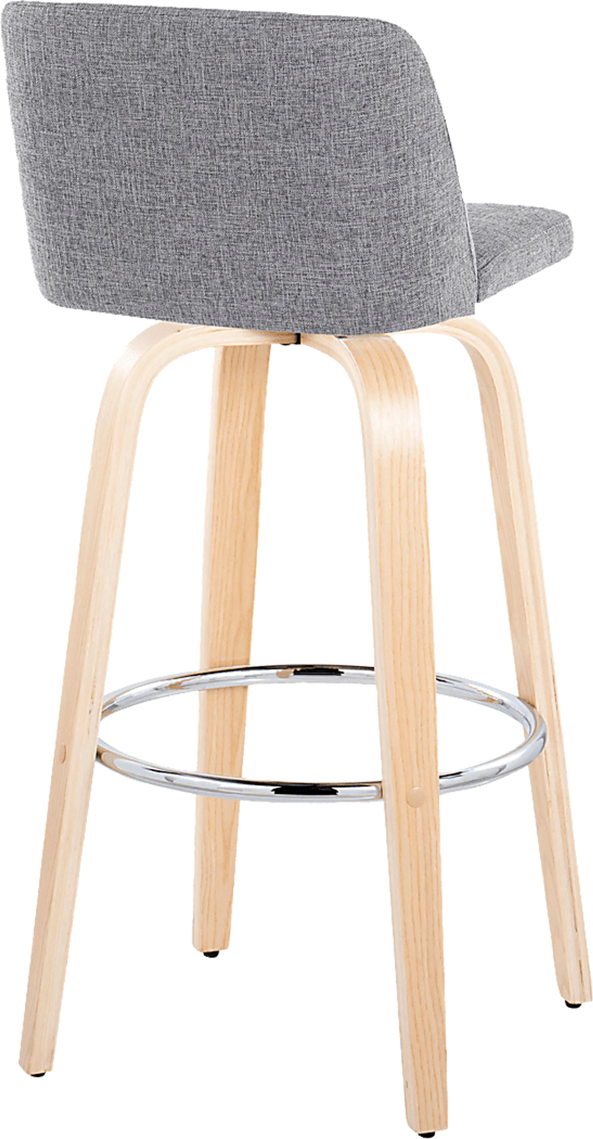 Wymering XVII Gray Swivel Barstool, Set of 2 - Image 8