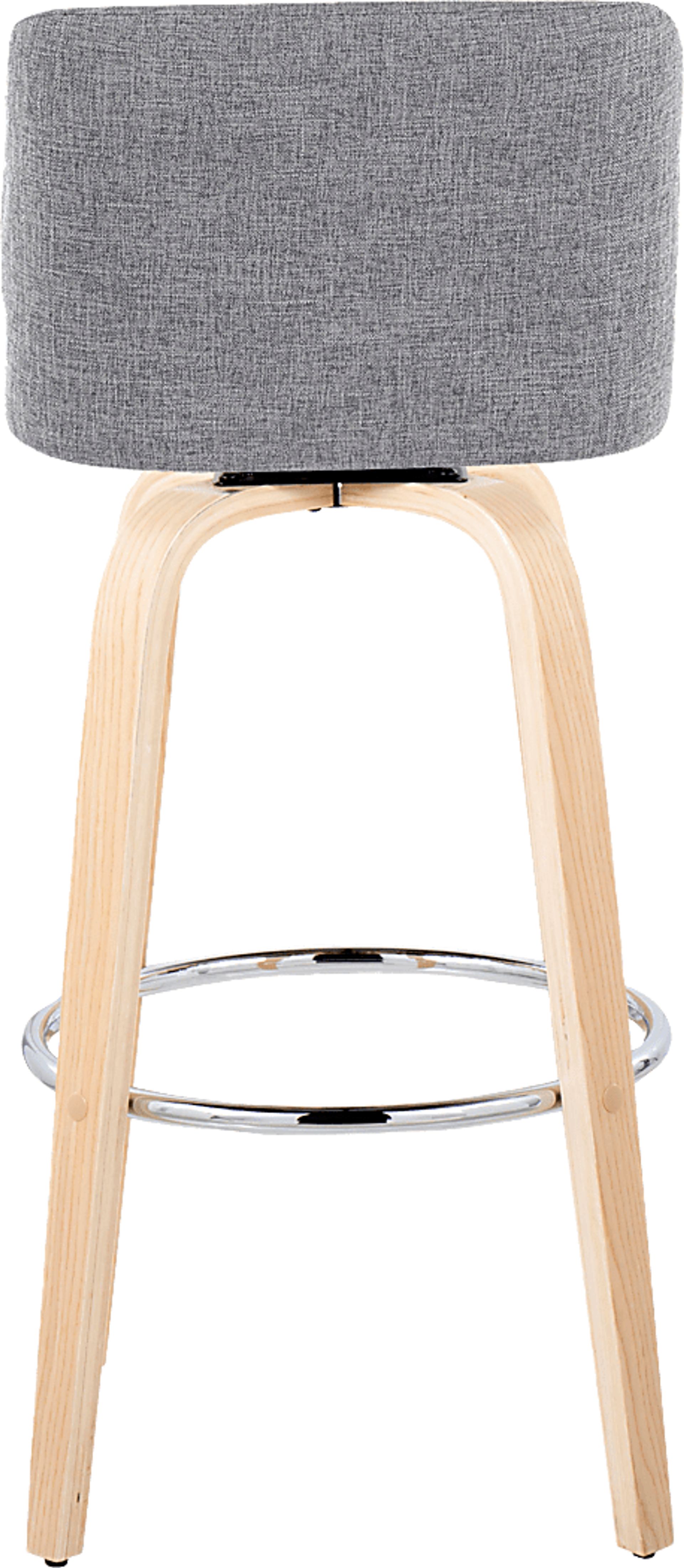 Wymering XVII Gray Swivel Barstool, Set of 2 - Image 9