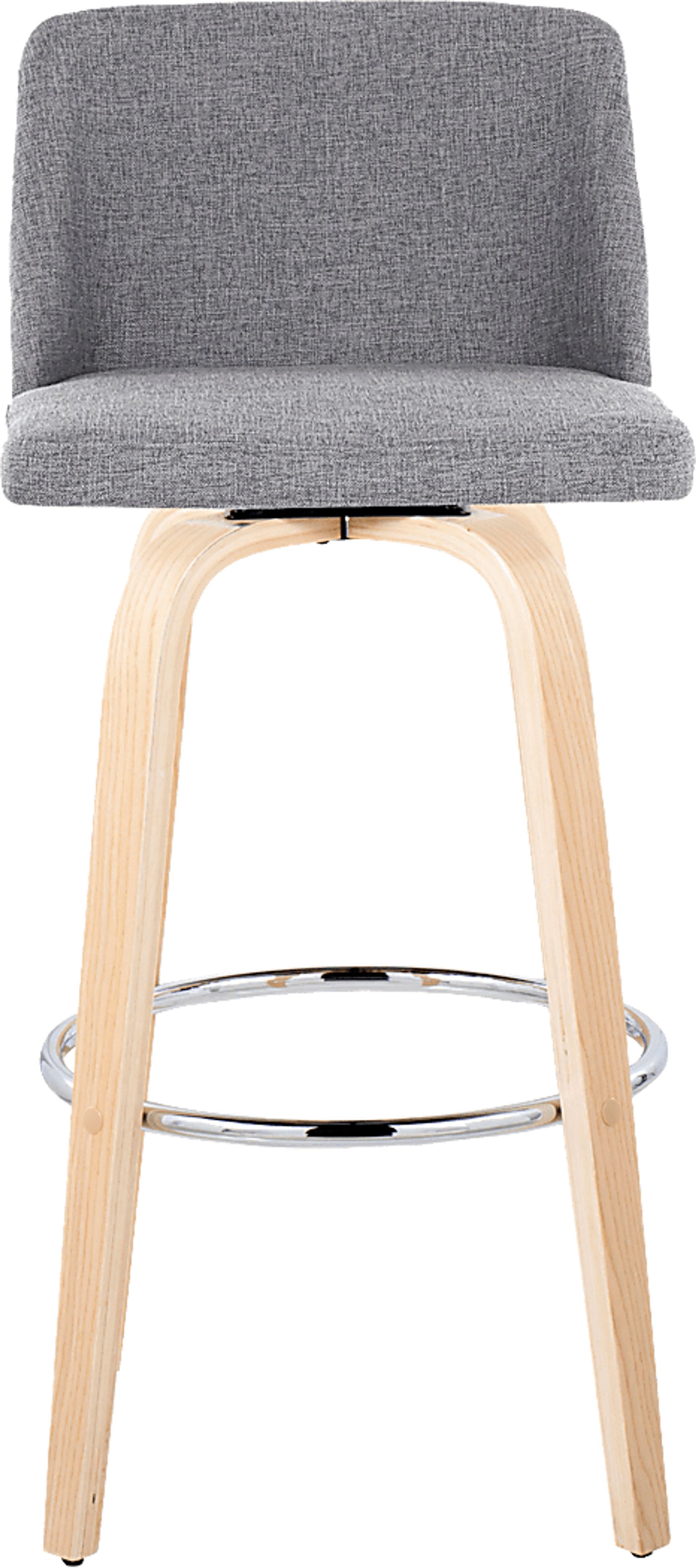 Wymering XVII Gray Swivel Barstool, Set of 2 - Image 10