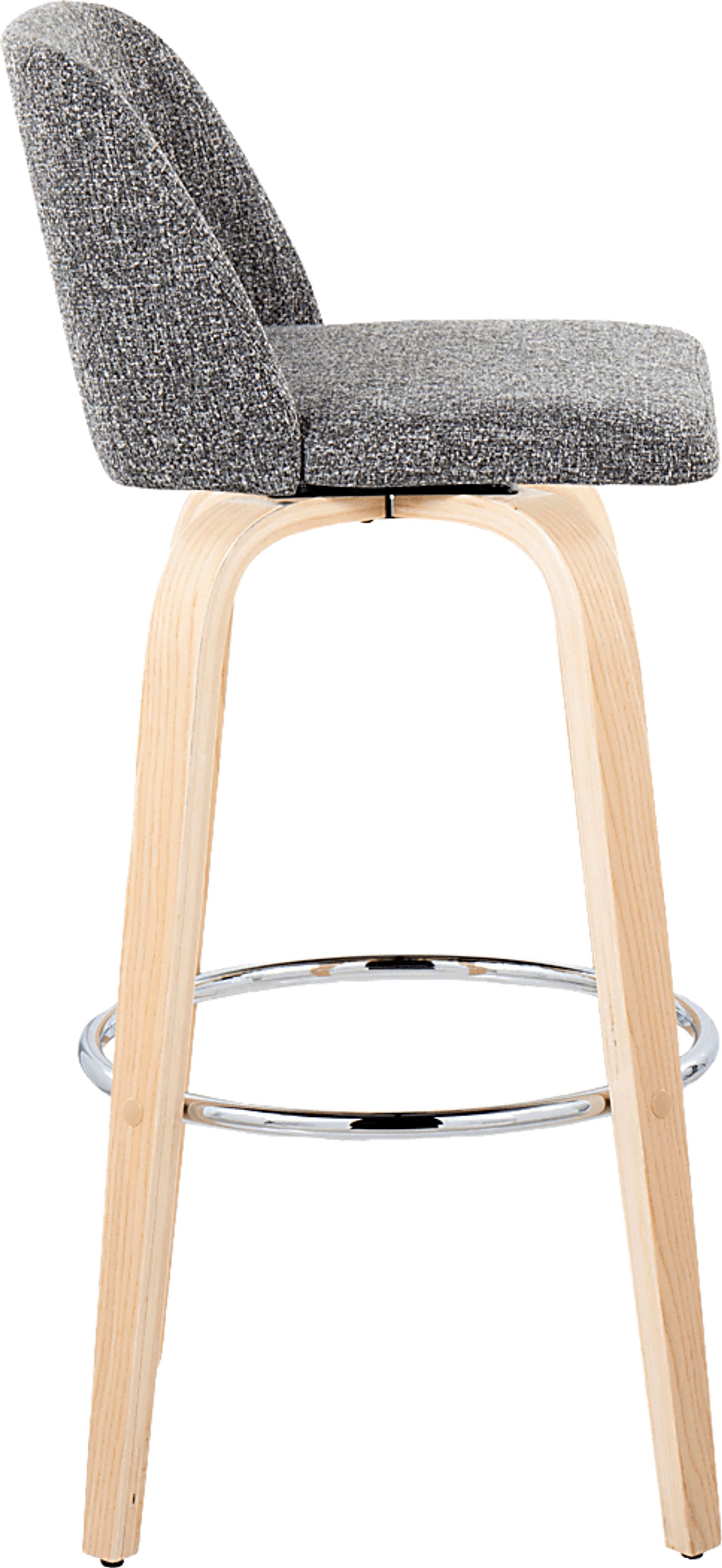 Wymering XVII Gray Swivel Barstool, Set of 2 - Image 7