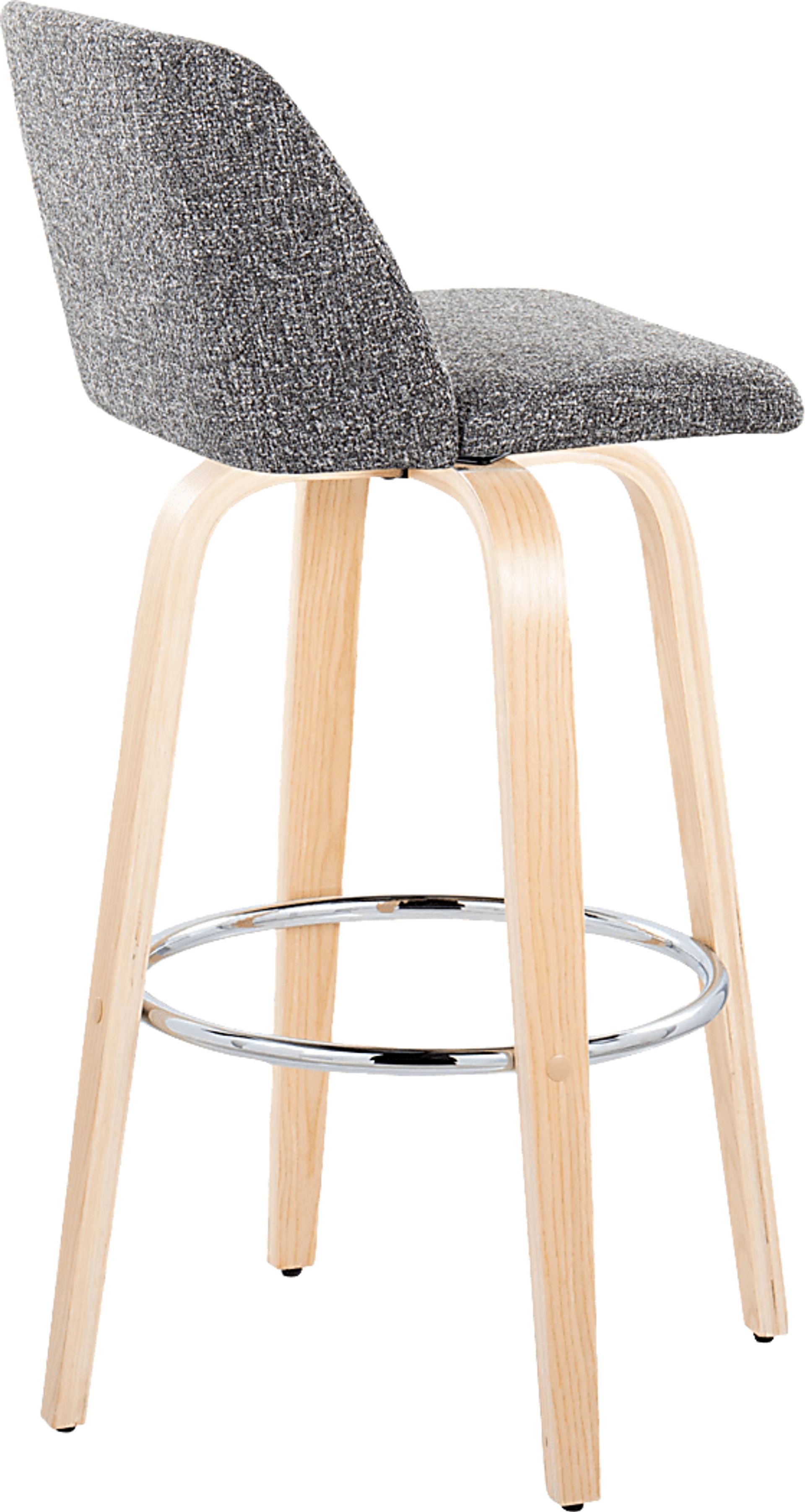 Wymering XVII Gray Swivel Barstool, Set of 2 - Image 8