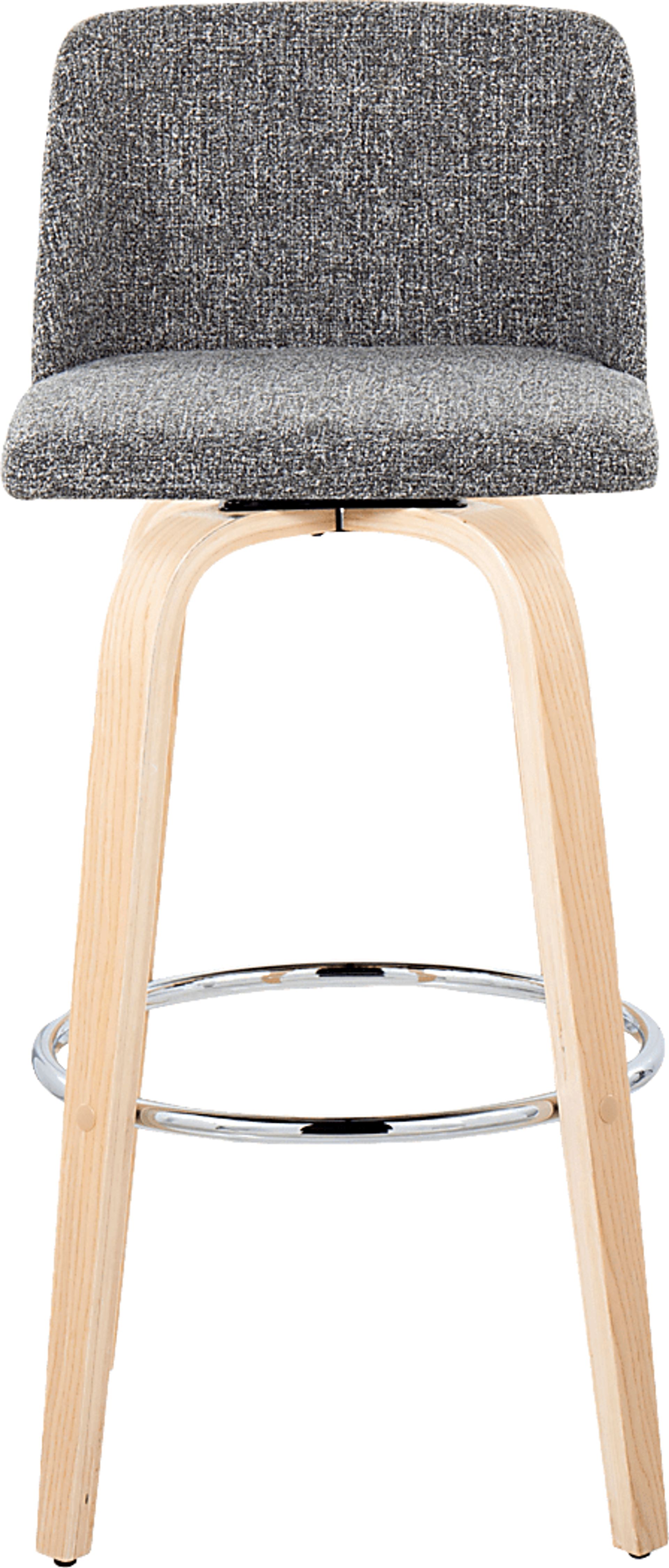 Wymering XVII Gray Swivel Barstool, Set of 2 - Image 10