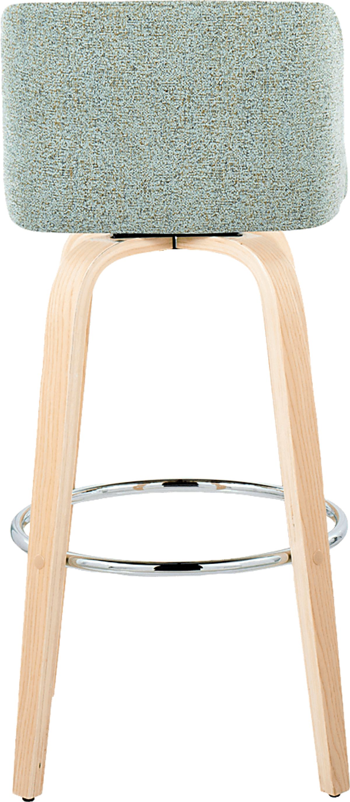 Wymering XVII Walnut Dark Wood Green Polyurethane Fabric Swivel ...