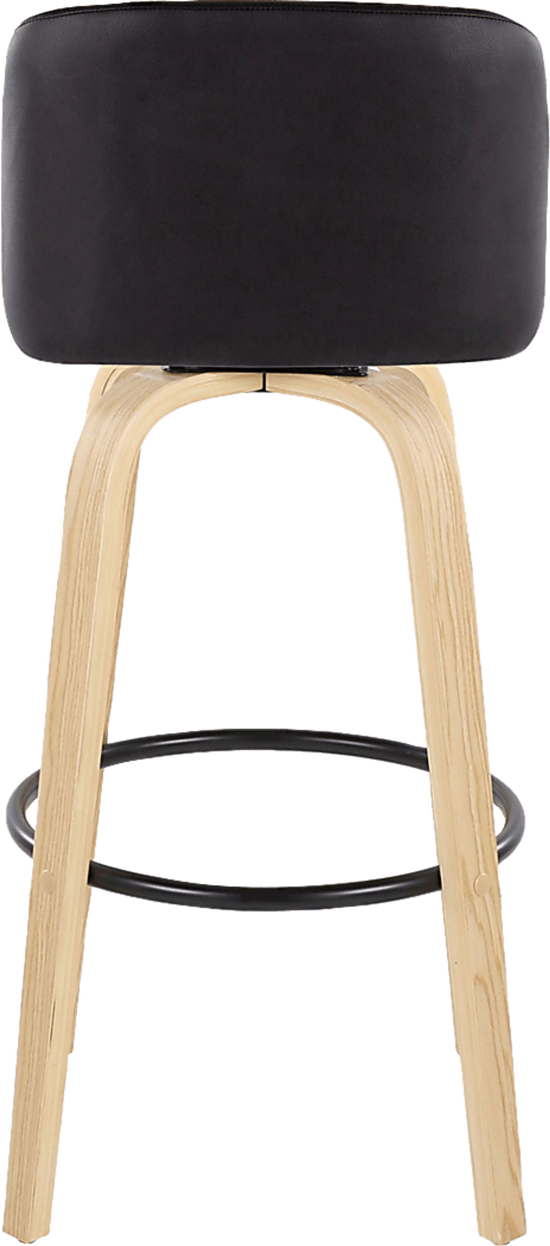 Wymering XVIII Black Swivel Barstool, Set of 2 - Image 9