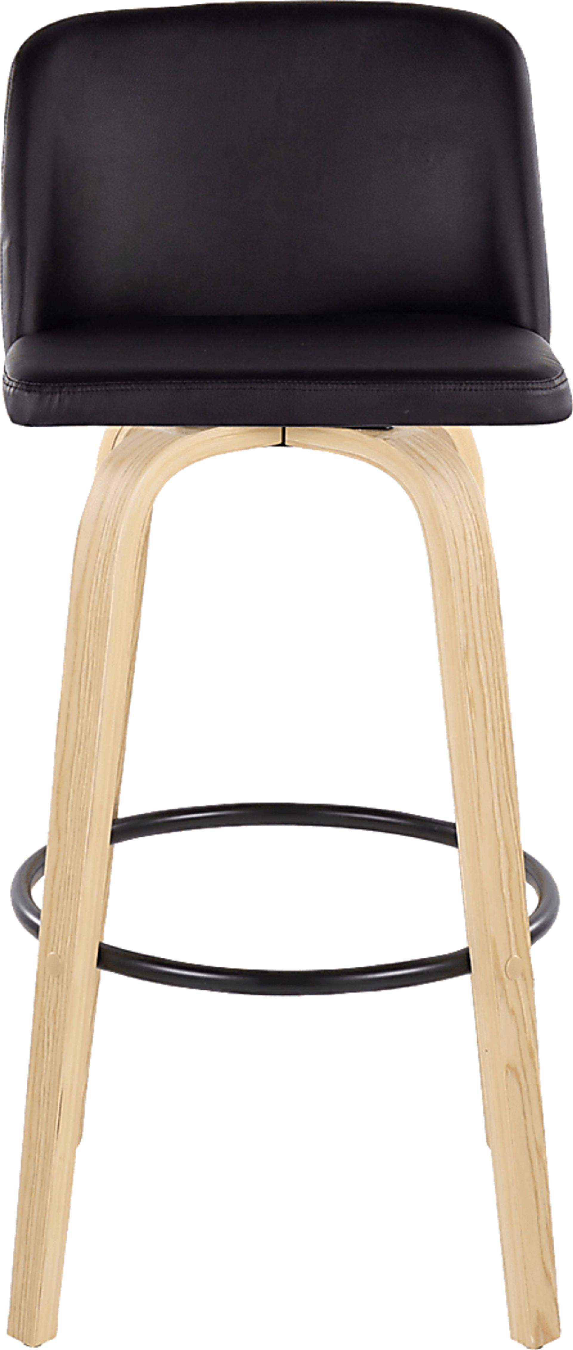 Wymering XVIII Black Swivel Barstool, Set of 2 - Image 10