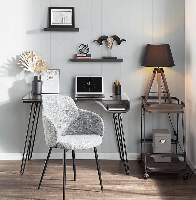 Wynburn Gray Side Chair, Set of 2 - Thumbnail - Image 2