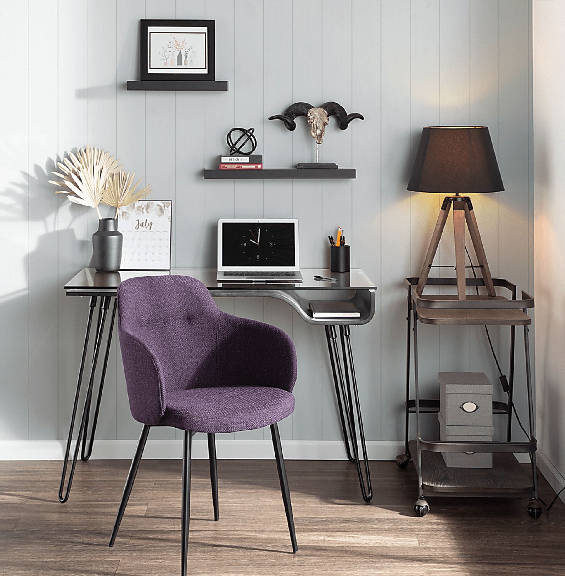 Wynburn Purple Side Chiar, Set of 2 - Image 2