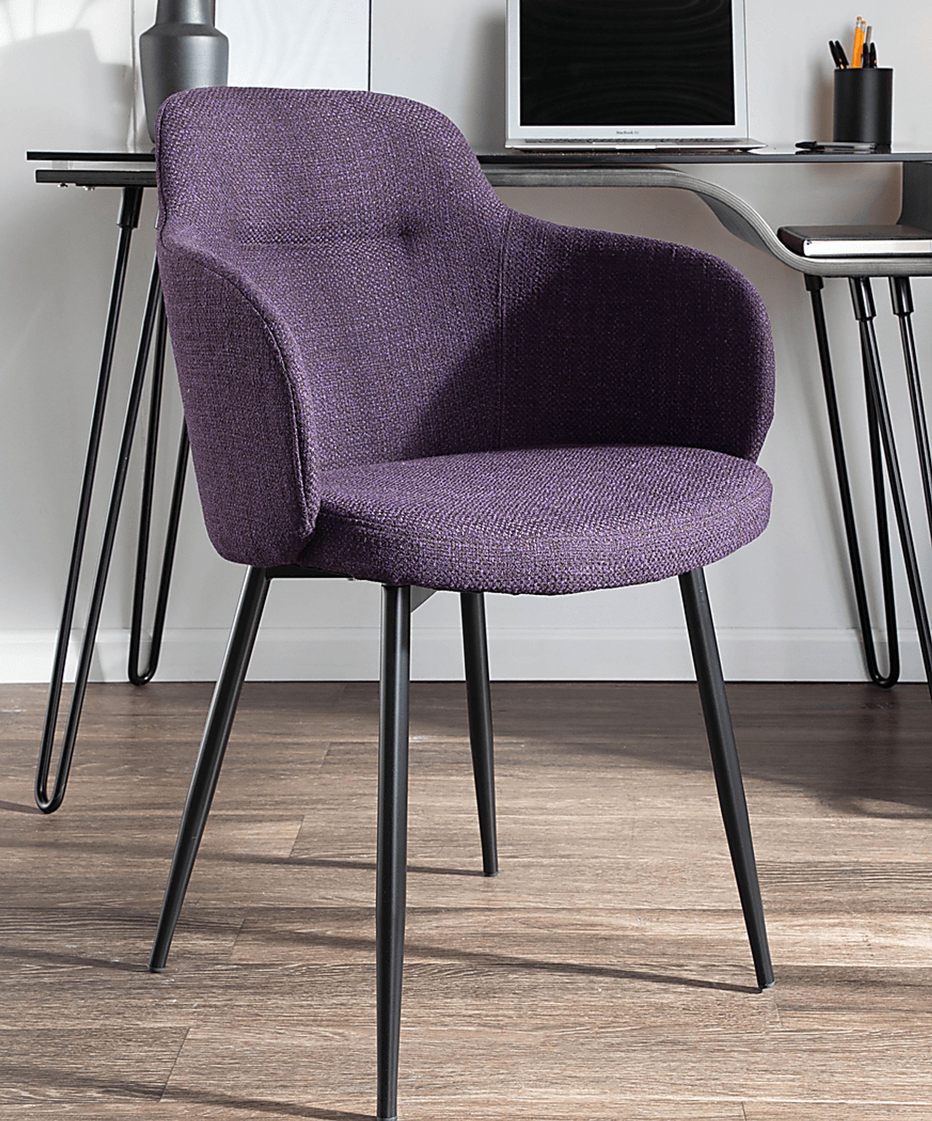 Wynburn Purple Side Chiar, Set of 2 - Image 4