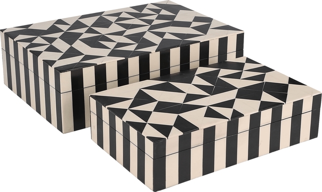 Wynchase Black Decorative Box, Set of 2