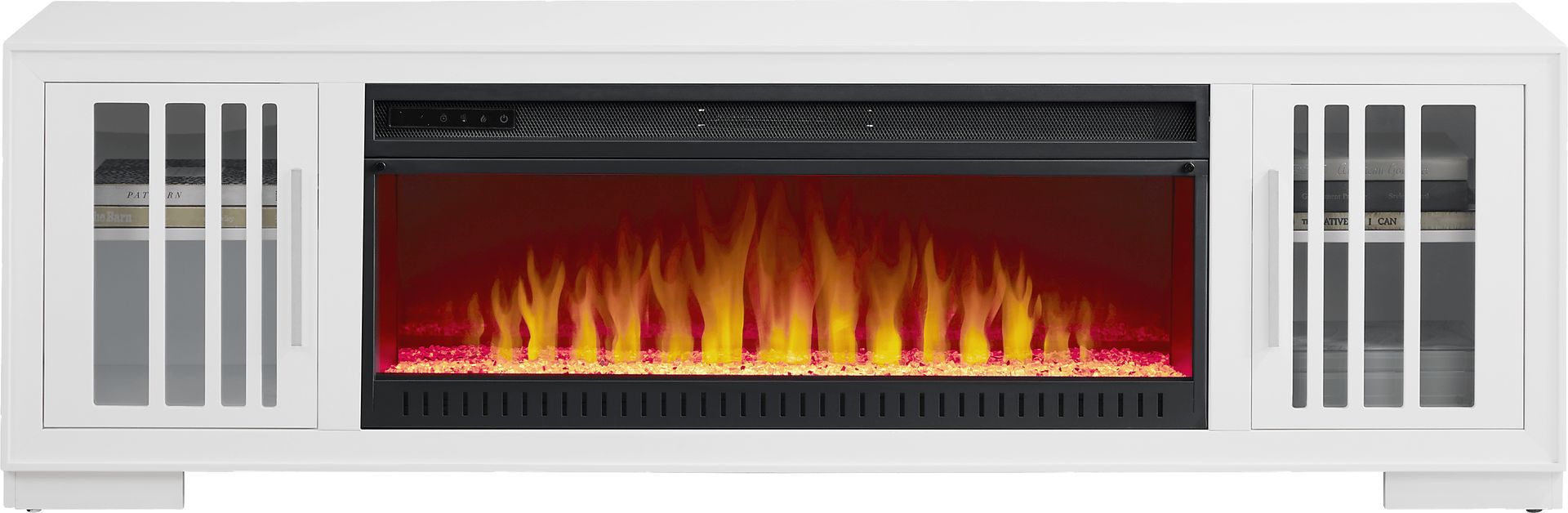 Wyndell Way White 78 in. Console with Electric Fireplace - Image 3
