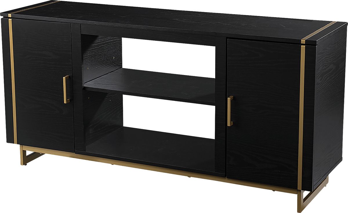 Wyndfield Black,Gold Black,Colors,Metal Black 54" Console | Rooms to Go