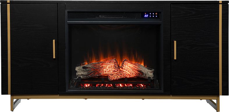 Wyndfield IV Black 54 in. Console With Touch Panel Fireplace