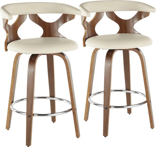 Wyndmoor Cream Counter Height Stool, Set of 2 - Thumbnail - Image 1