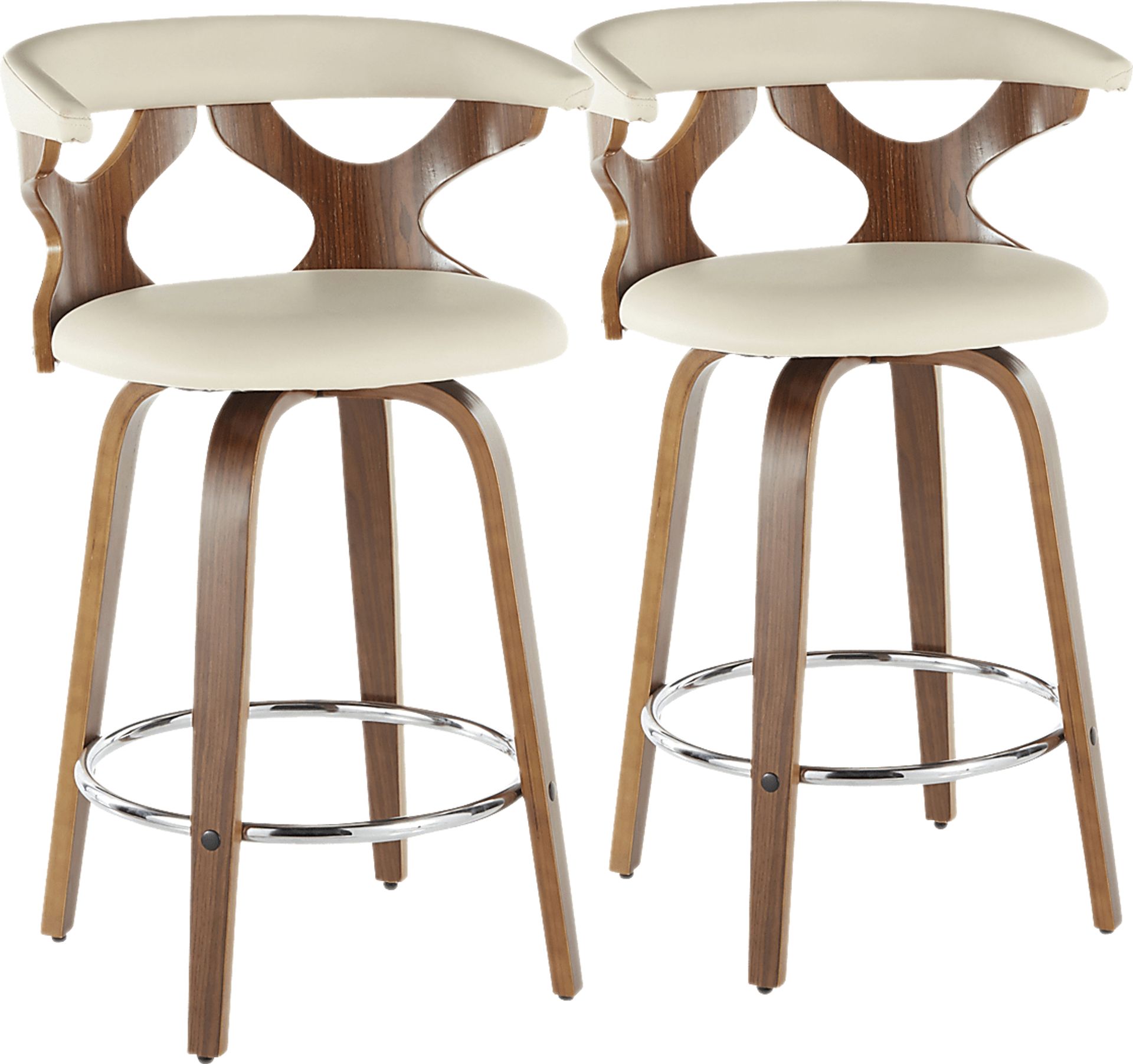 Wyndmoor Cream Counter Height Stool, Set of 2 - Image 1