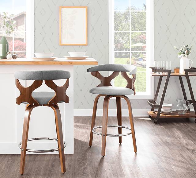 Wyndmoor Gray Counter Height Stool, Set of 2 - Thumbnail - Image 3
