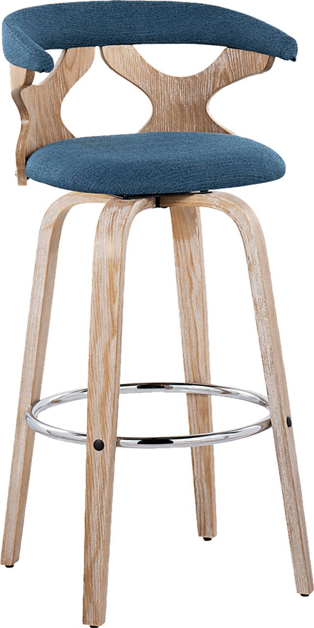 Wyndmoor II Blue Swivel Barstool, Set of 2 - Thumbnail - Image 6