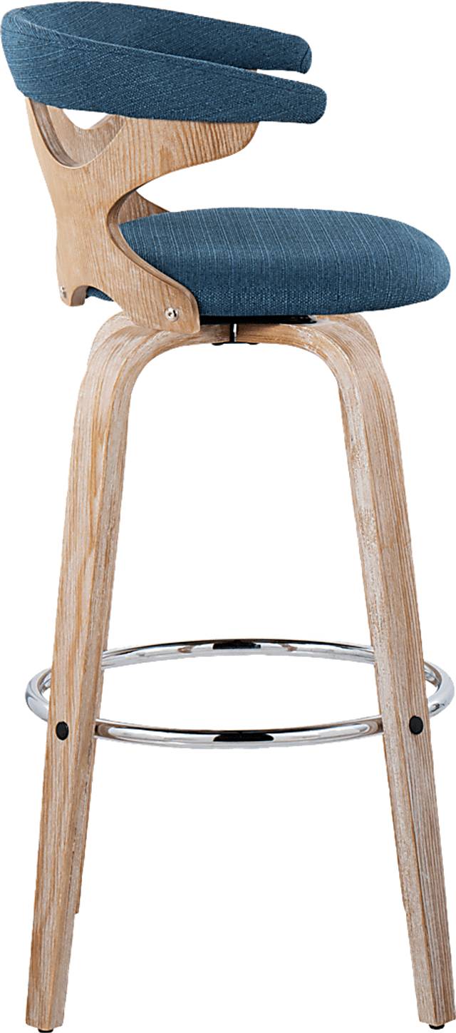 Wyndmoor II Blue Swivel Barstool, Set of 2 - Thumbnail - Image 7