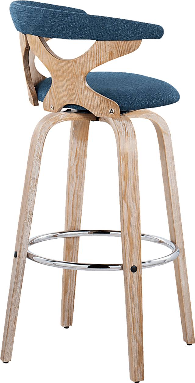 Wyndmoor II Blue Swivel Barstool, Set of 2 - Thumbnail - Image 8