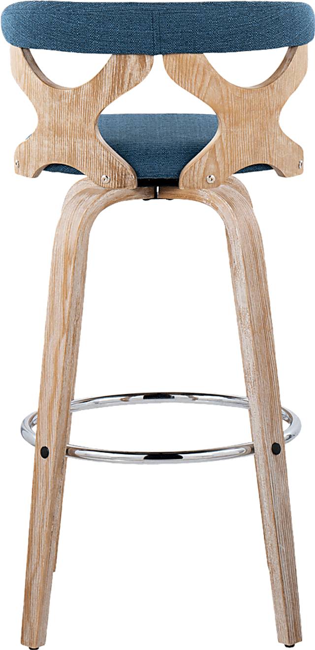 Wyndmoor II Blue Swivel Barstool, Set of 2 - Thumbnail - Image 9