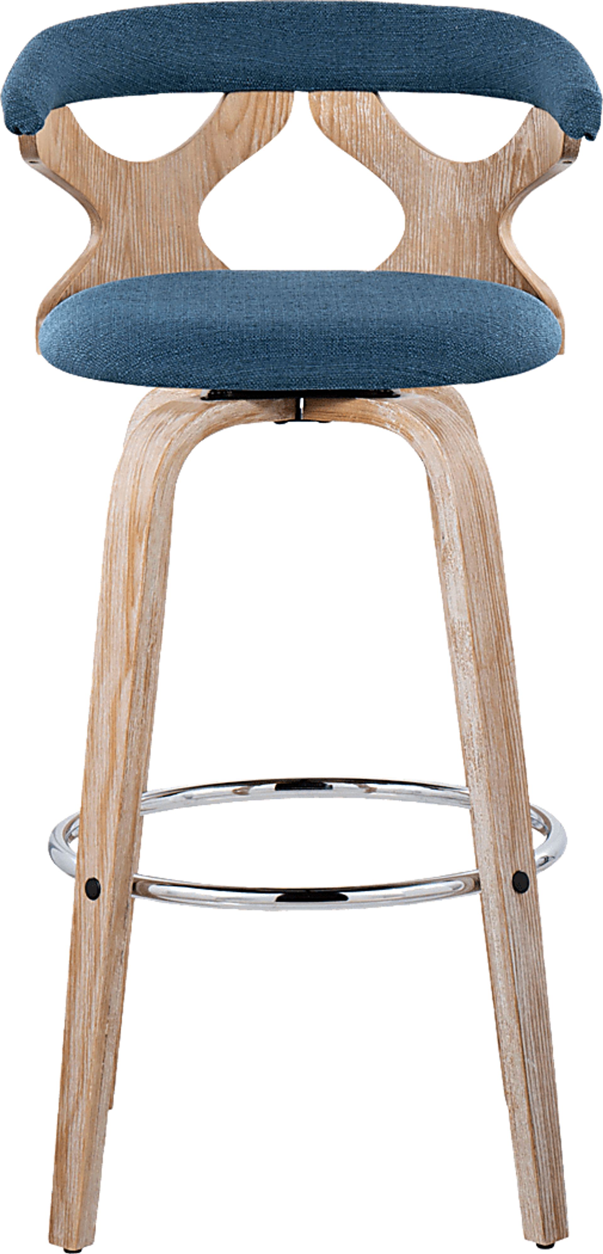Wyndmoor II Blue Swivel Barstool, Set of 2 - Image 10