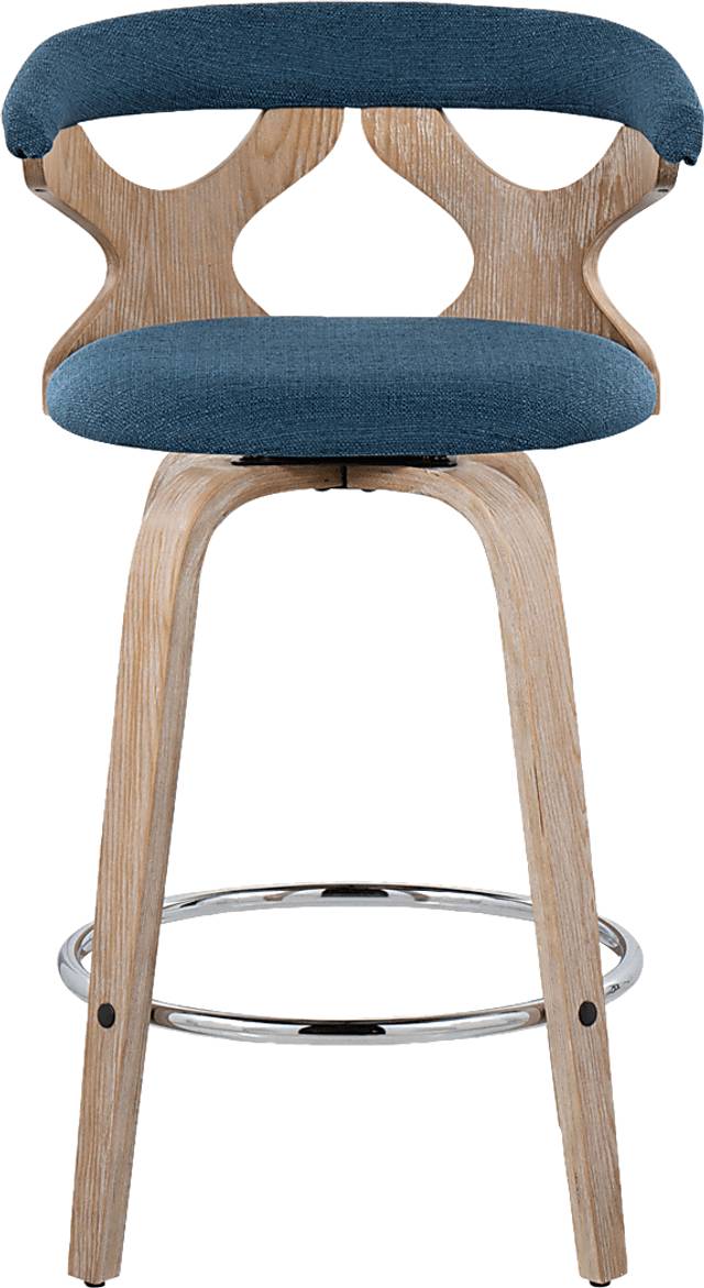 Wyndmoor II Blue Swivel Counter Height Stool, Set of 2 - Thumbnail - Image 9