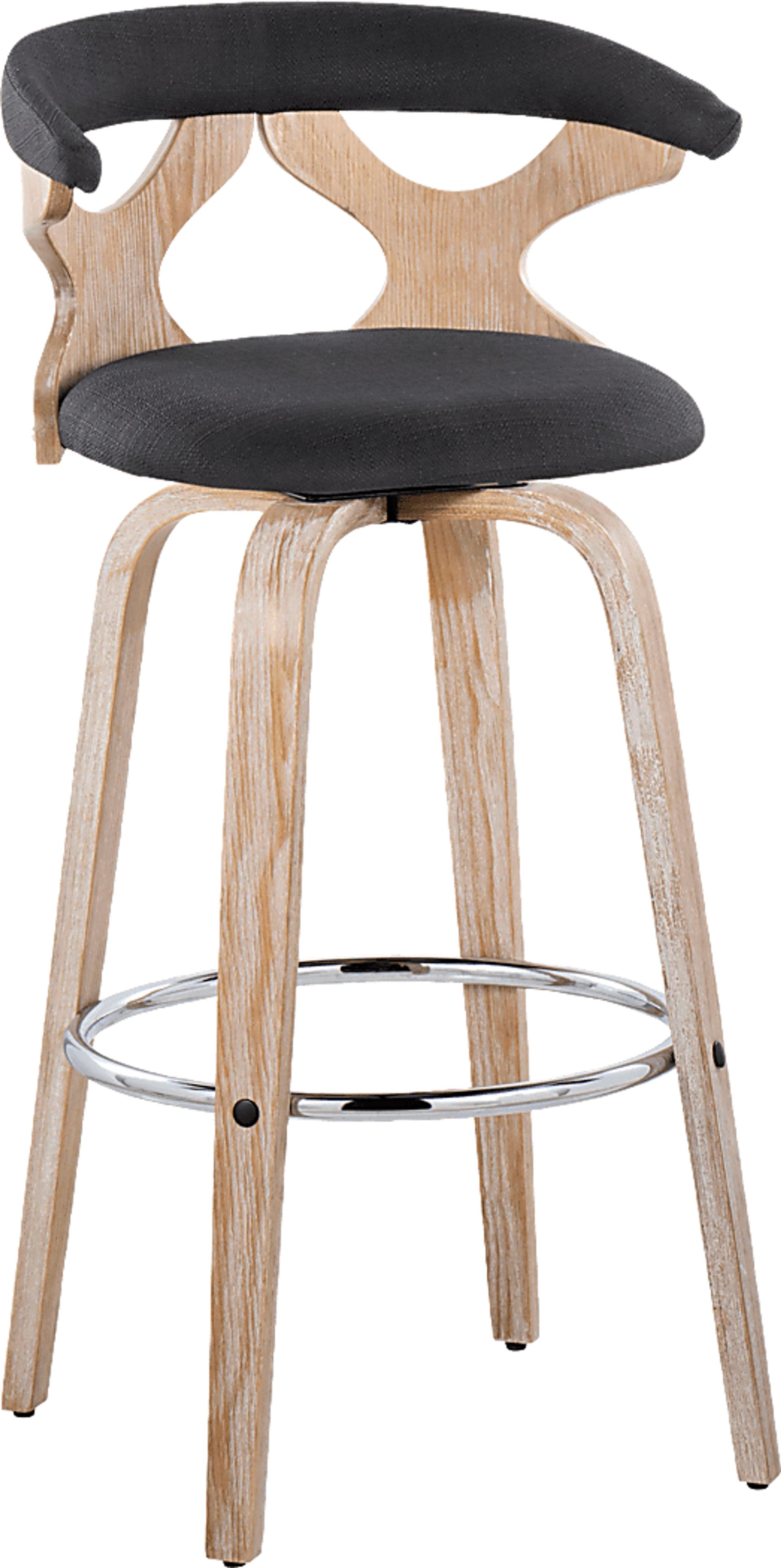 Wyndmoor II Charcoal Swivel Barstool, Set of 2 - Image 6