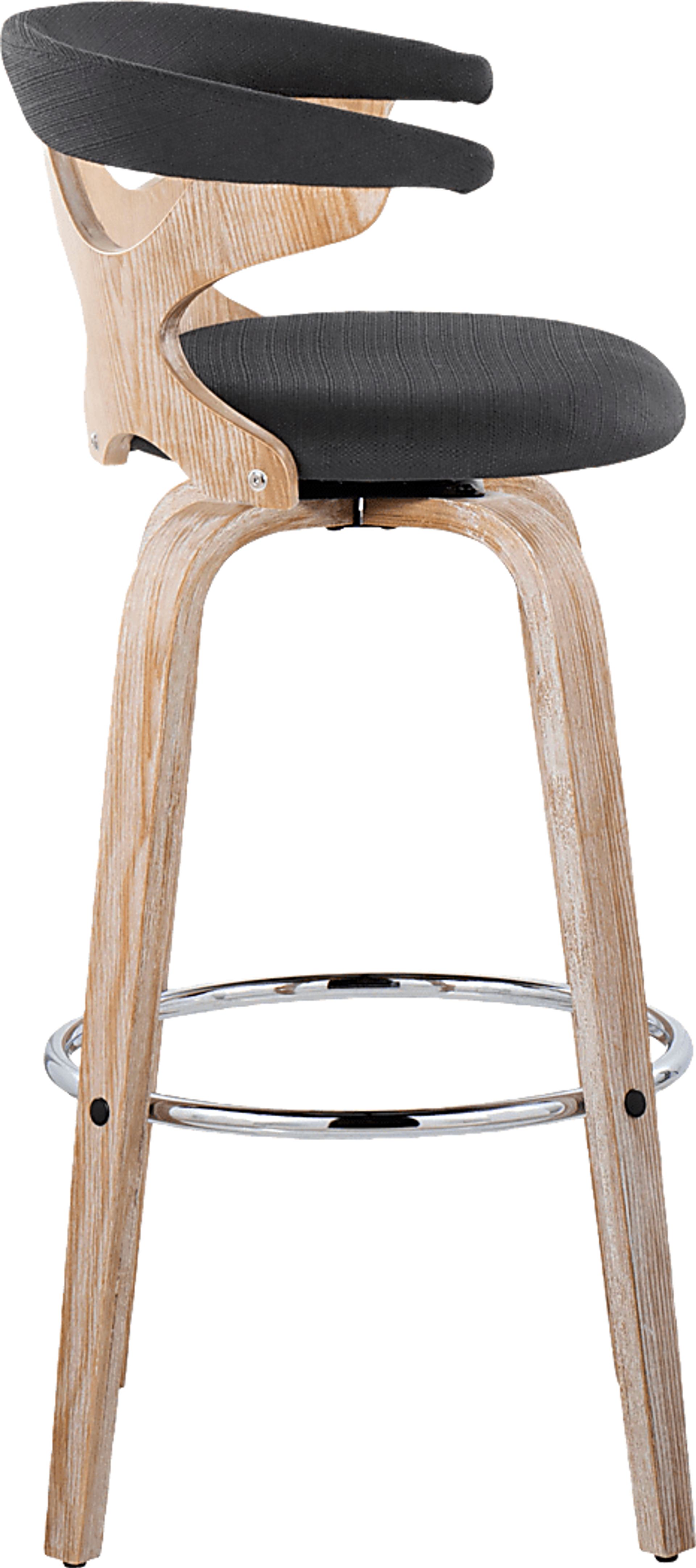 Wyndmoor II Charcoal Swivel Barstool, Set of 2 - Image 7
