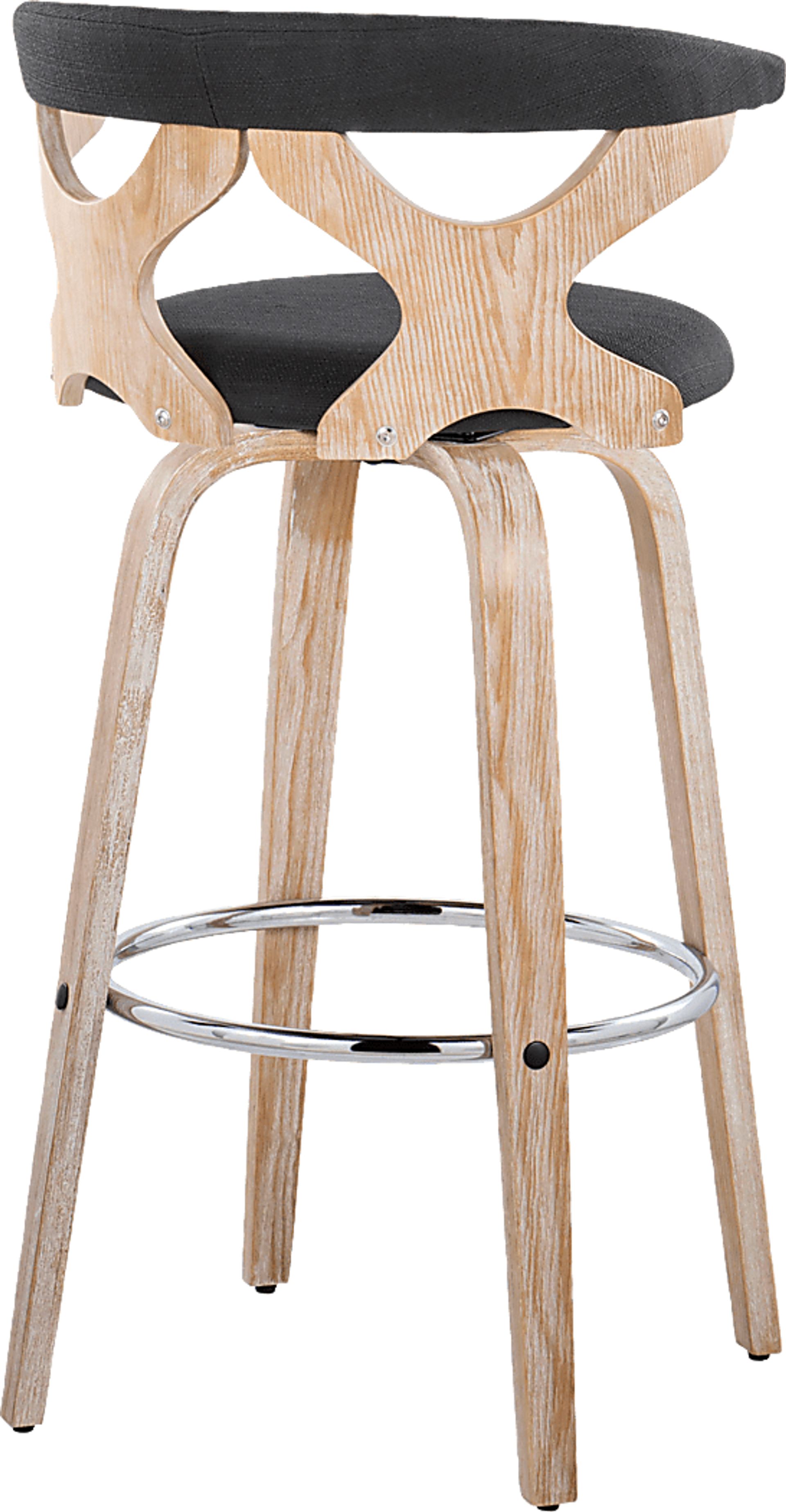 Wyndmoor II Charcoal Swivel Barstool, Set of 2 - Image 8