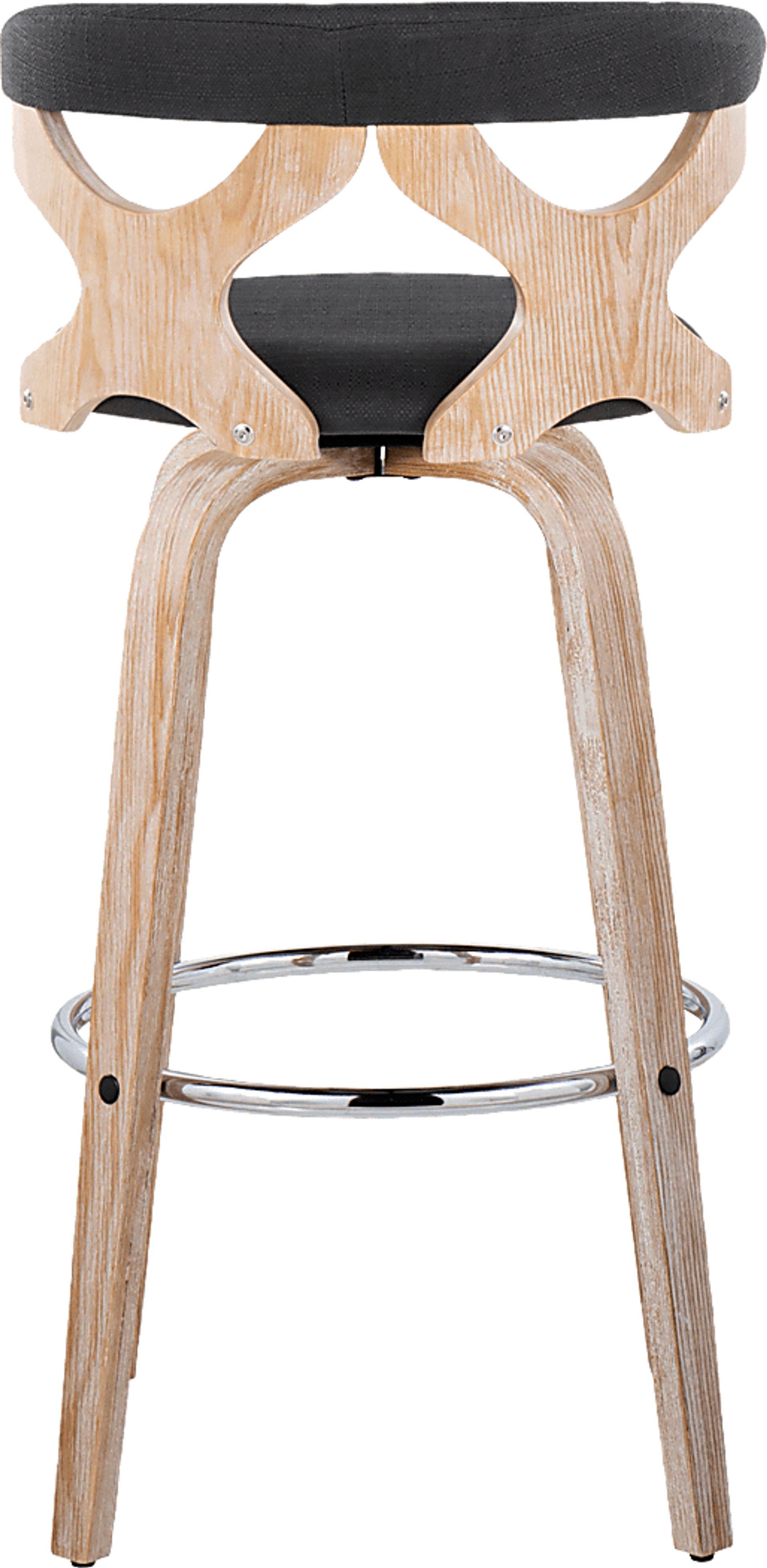 Wyndmoor II Charcoal Swivel Barstool, Set of 2 - Image 9