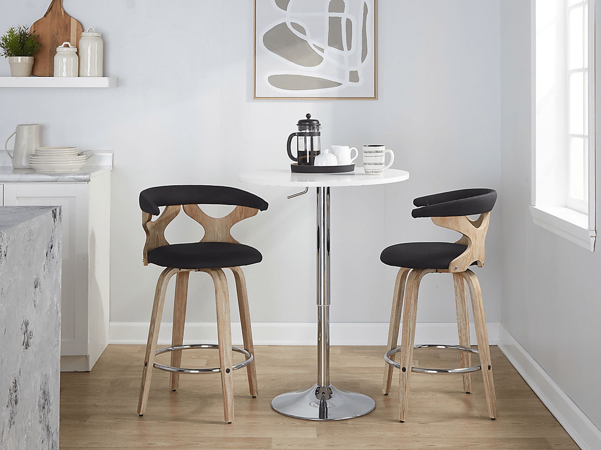 Wyndmoor II Charcoal Swivel Counter Height Stool, Set of 2 - Image 3