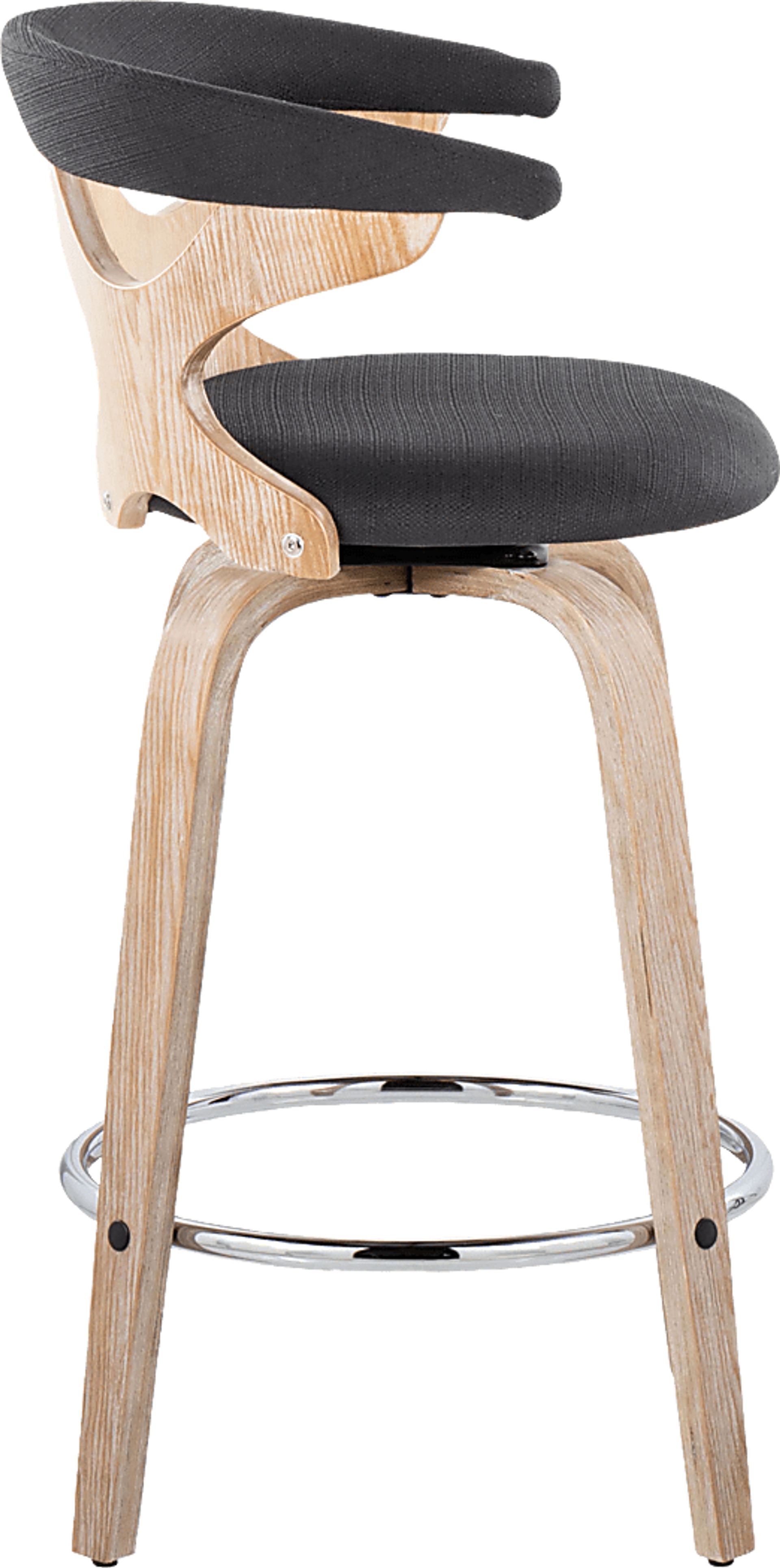 Wyndmoor II Charcoal Swivel Counter Height Stool, Set of 2 - Image 7