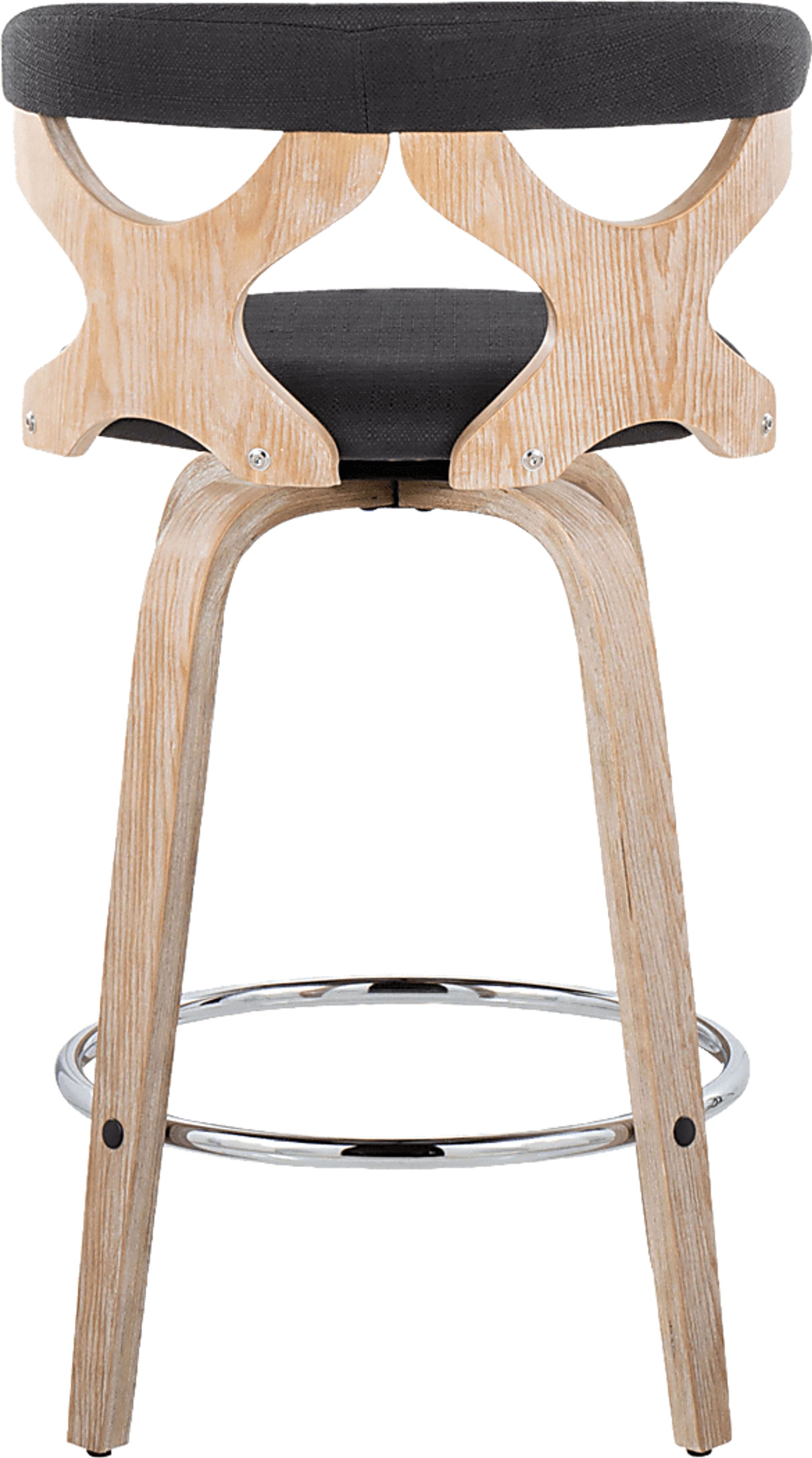 Wyndmoor II Charcoal Swivel Counter Height Stool, Set of 2 - Image 9