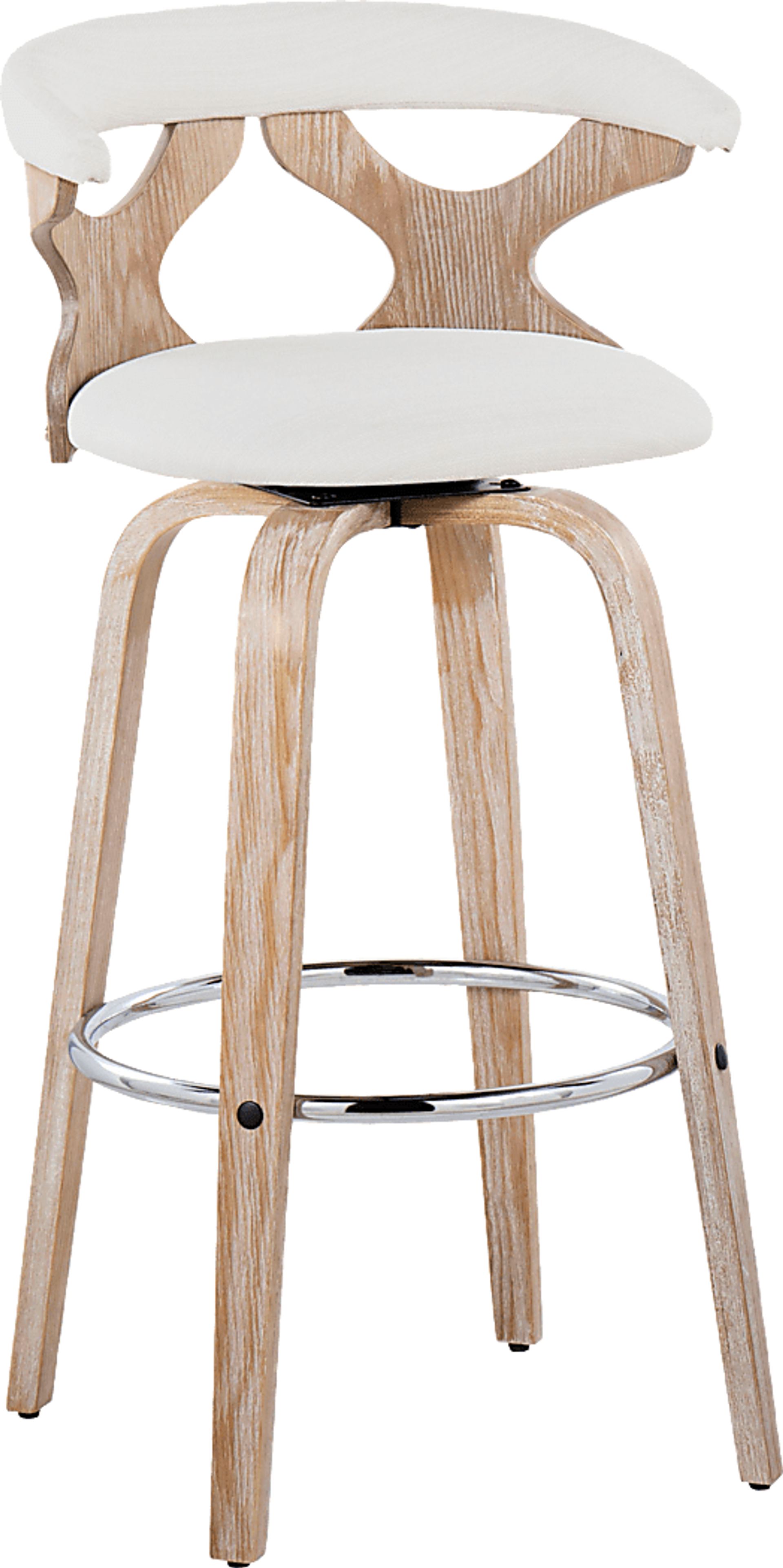 Wyndmoor II Cream Swivel Barstool, Set of 2 - Image 10