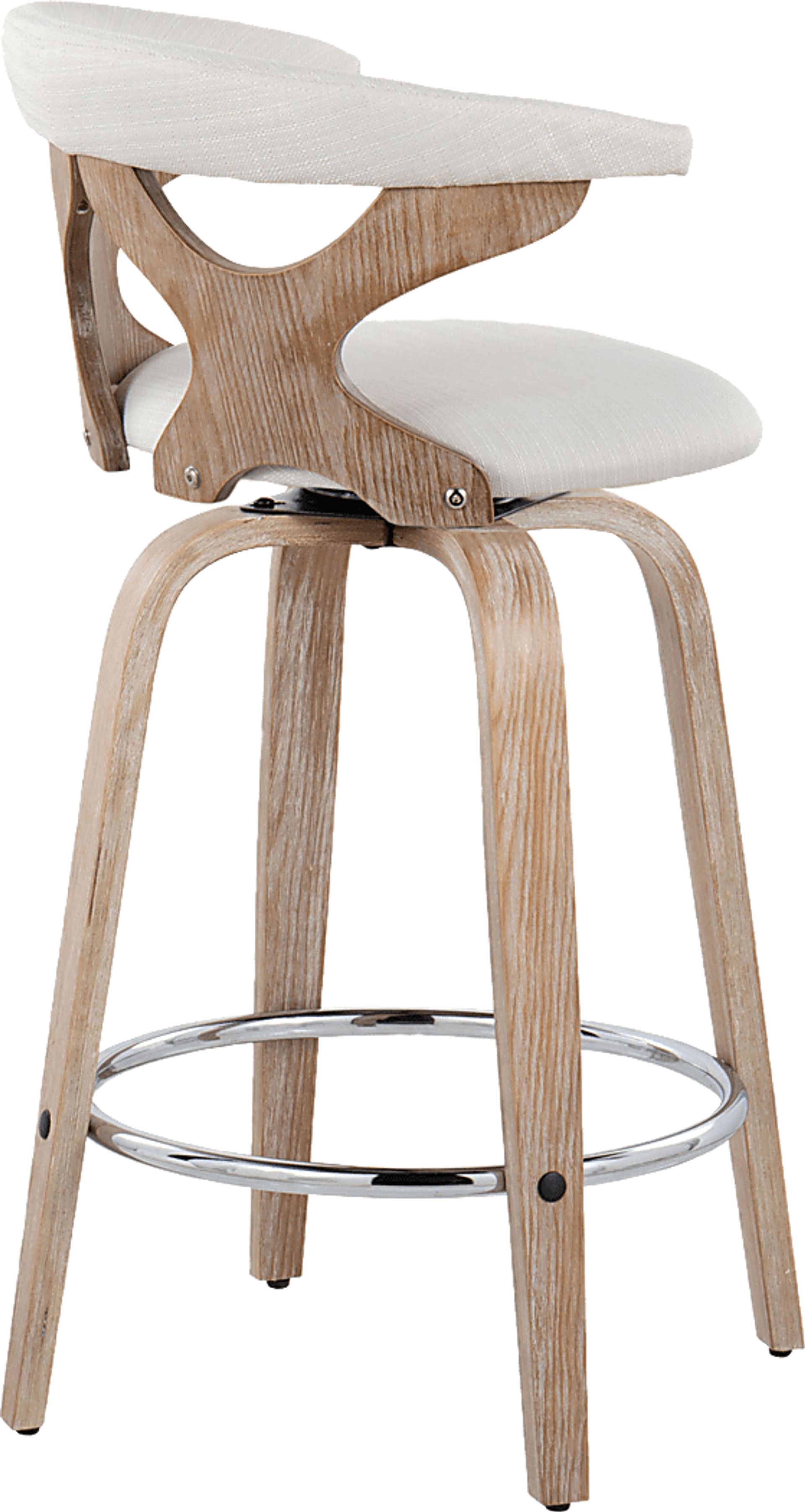 Wyndmoor II Cream Swivel Counter Height Stool, Set of 2 - Image 8