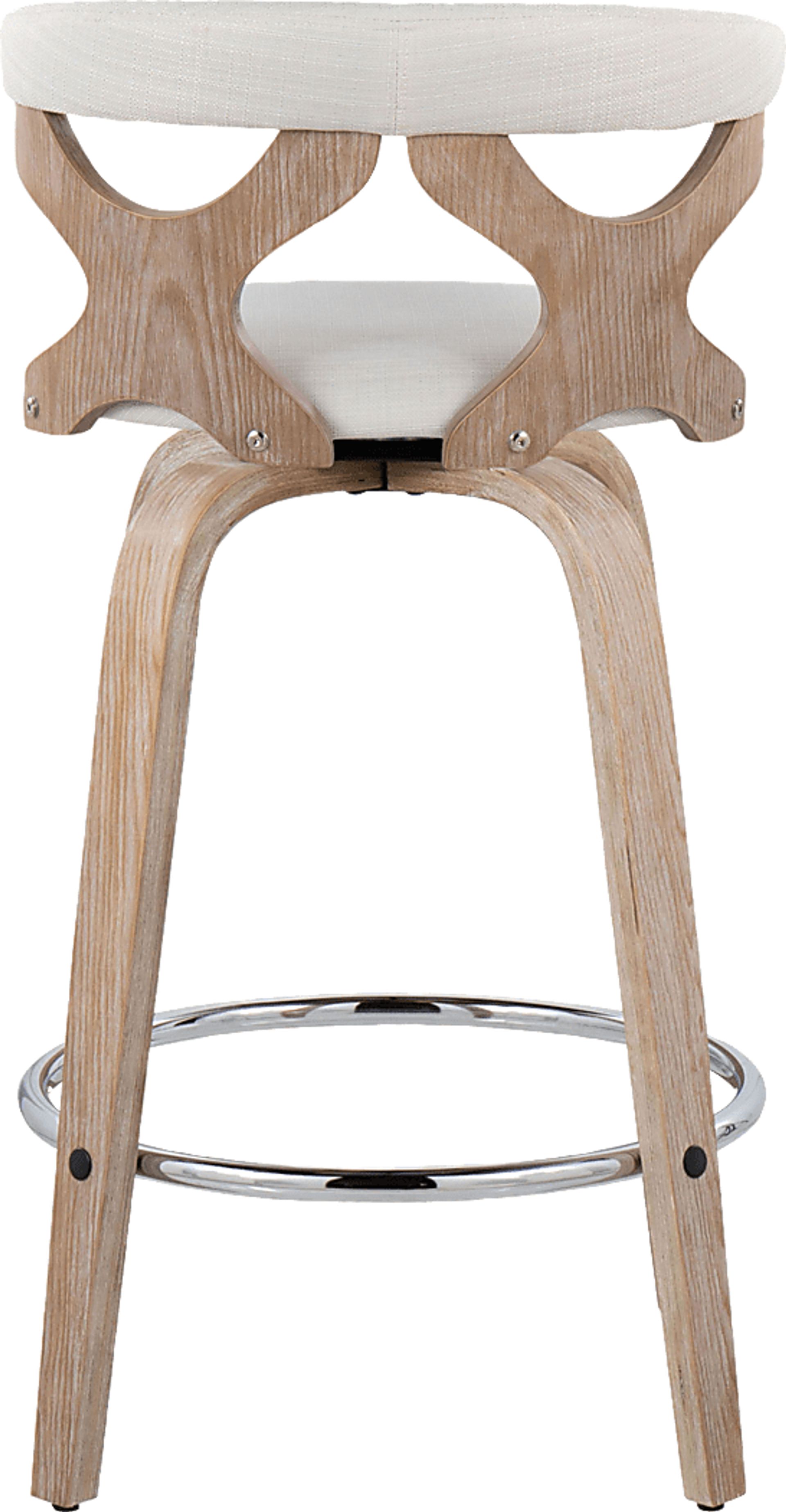 Wyndmoor II Cream Swivel Counter Height Stool, Set of 2 - Image 9