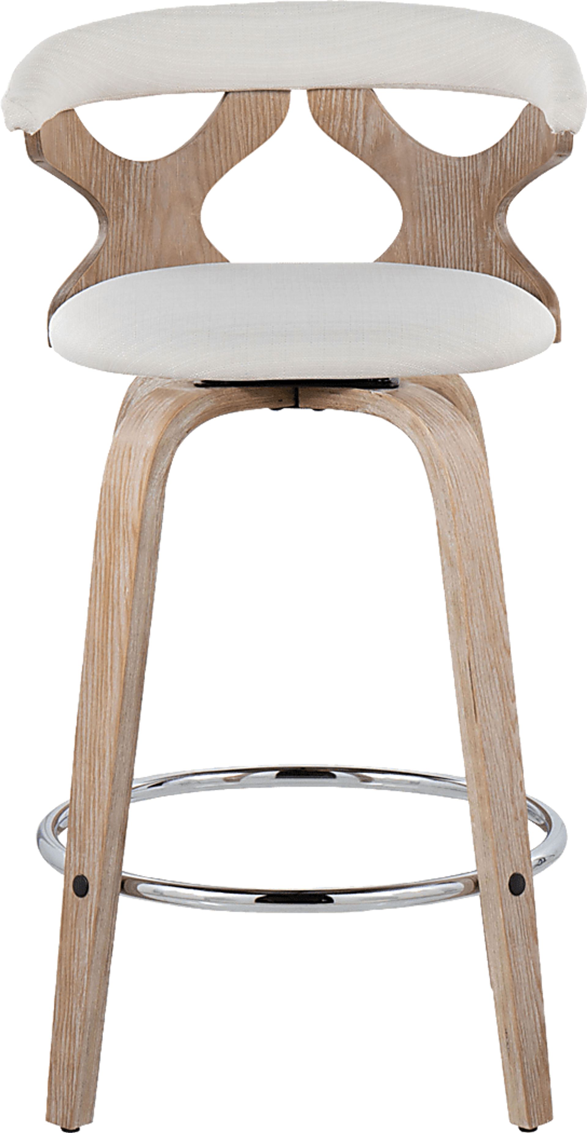 Wyndmoor II Cream Swivel Counter Height Stool, Set of 2 - Image 10